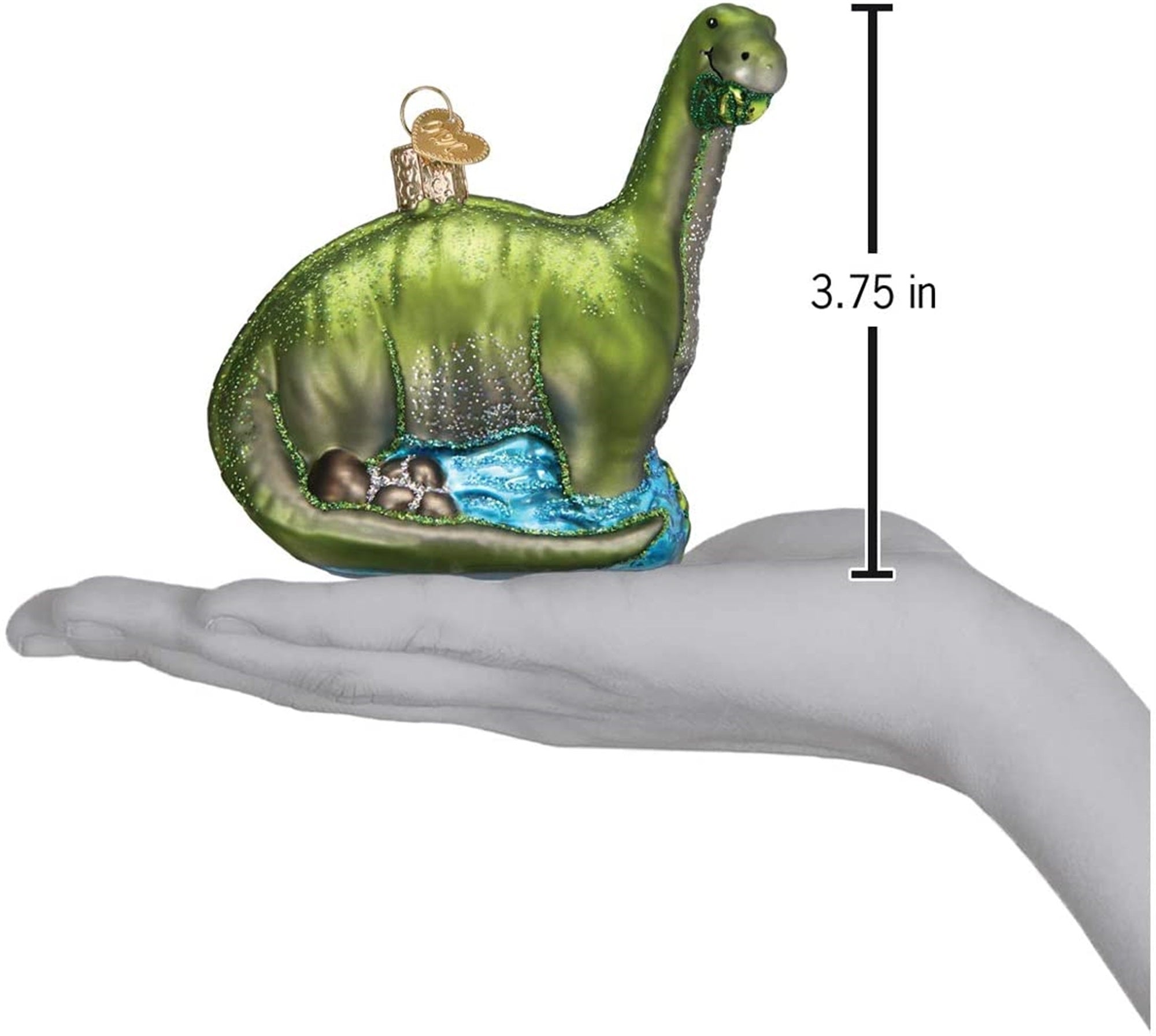 Old World Christmas Glass Blown Brontosaurus Ornament
