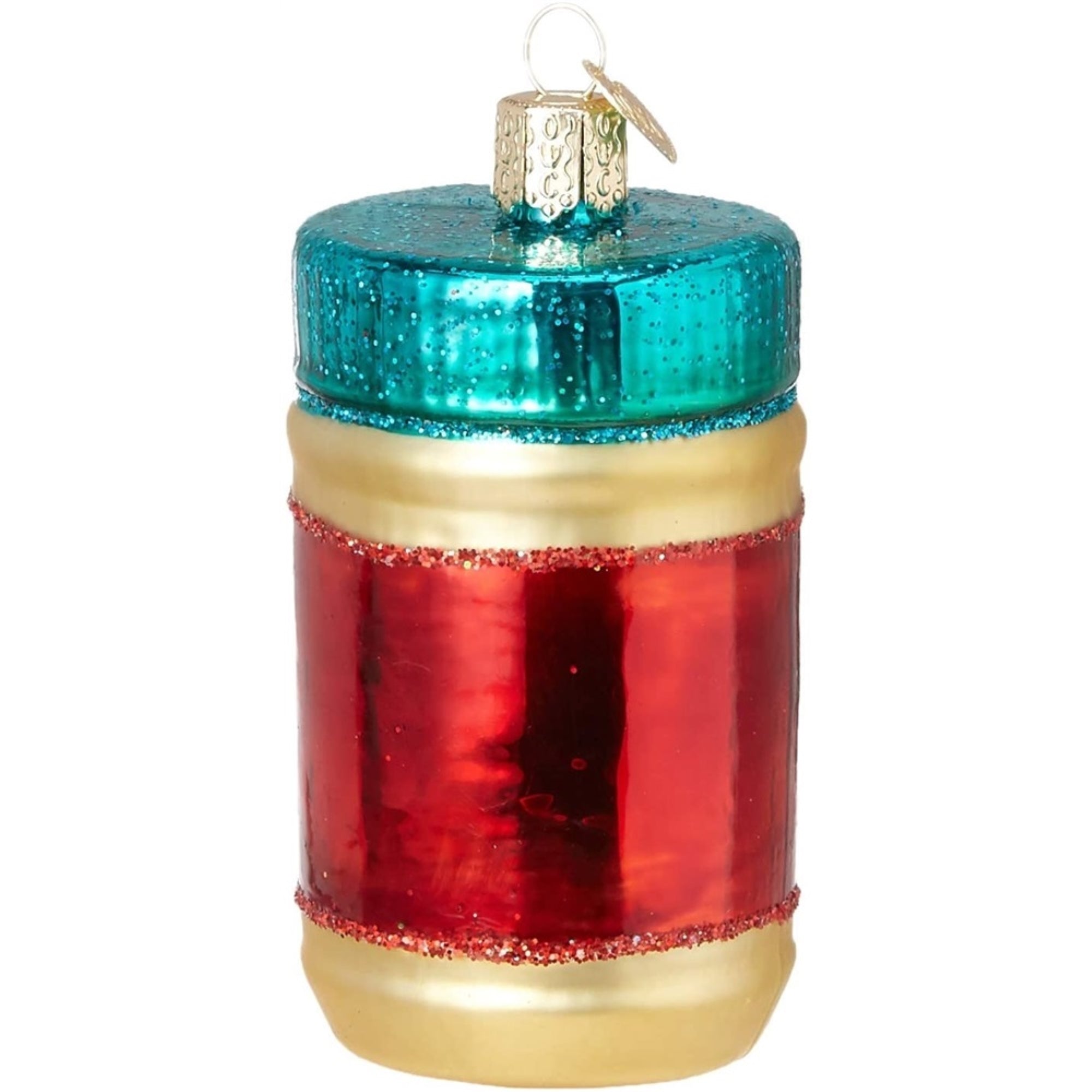 Old World Christmas Glass Blown Jar of Peanut Butter Ornament