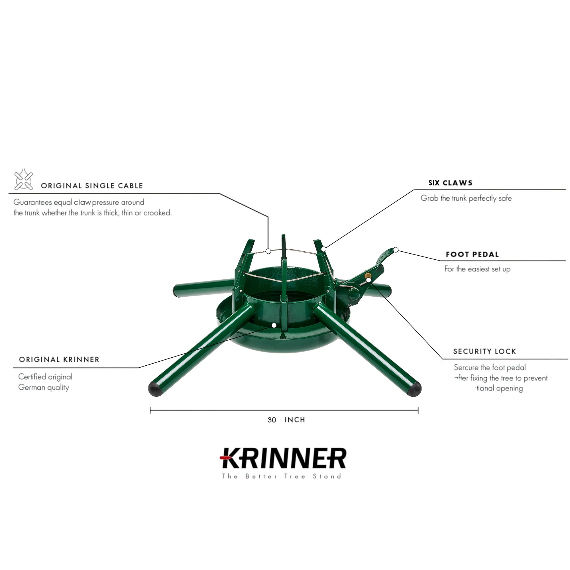 Krinner Christmas Tree Stand, Tree Genie Steel