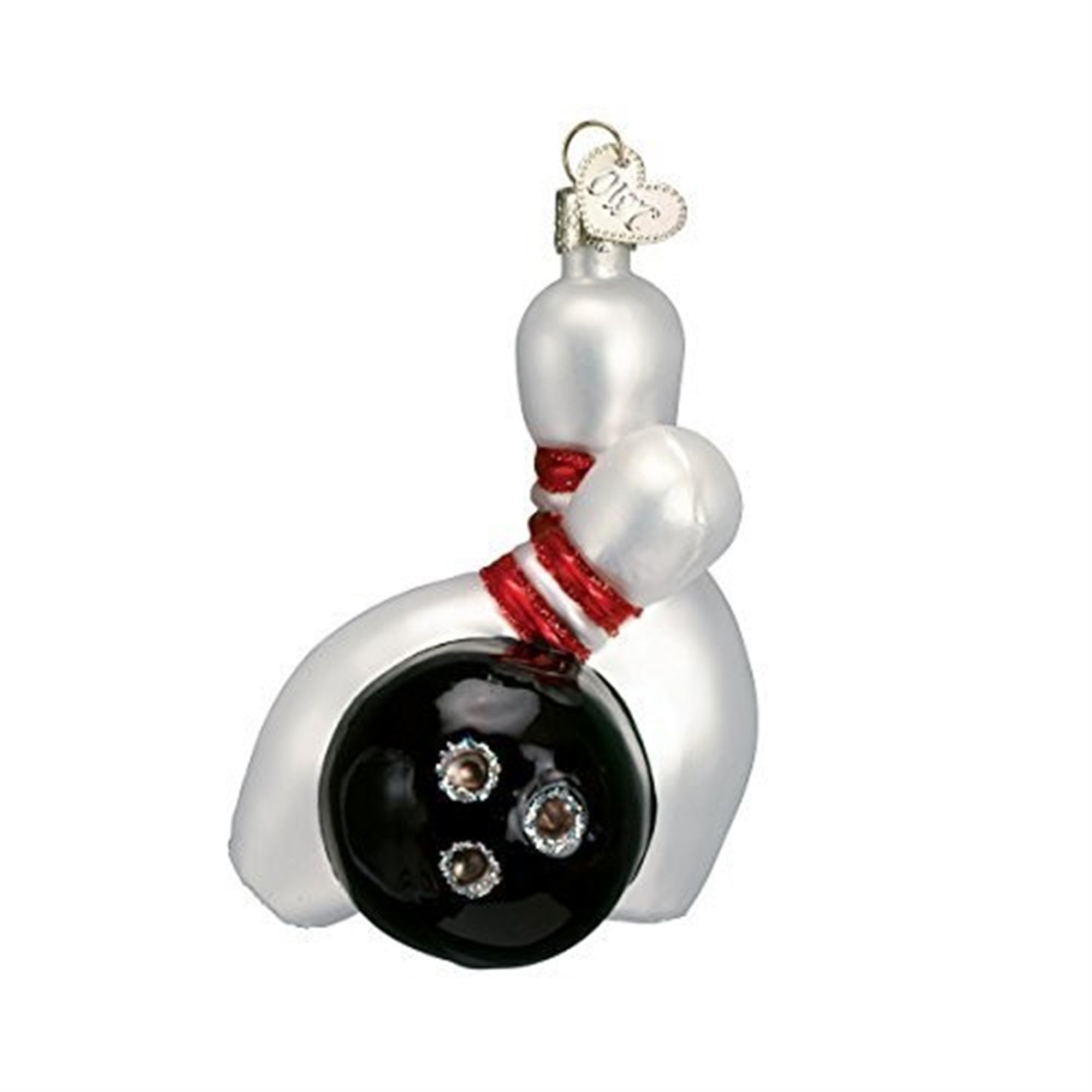 Old World Christmas Bowling Ball & Pins Glass Blown Ornament