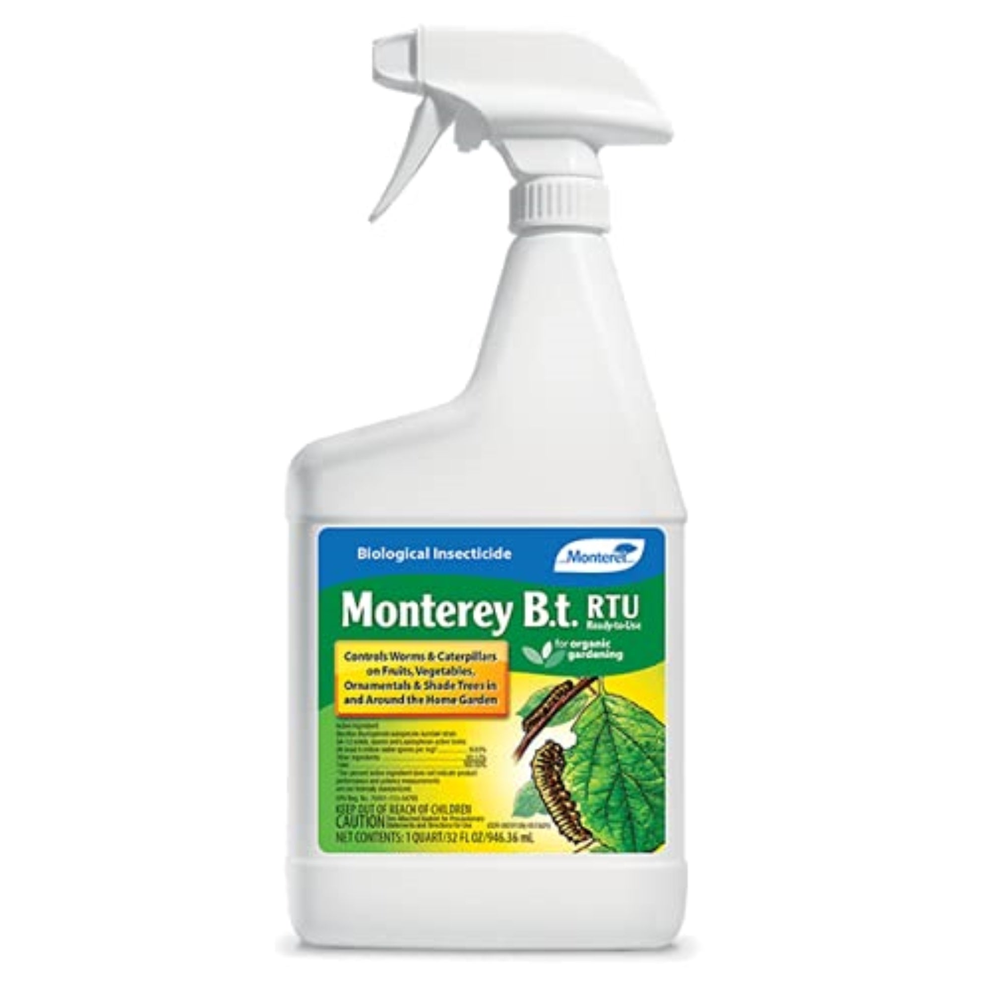 Monterey Bacillus Thuringiensis Biological Insecticide Ready To Use Organic, 32 Oz