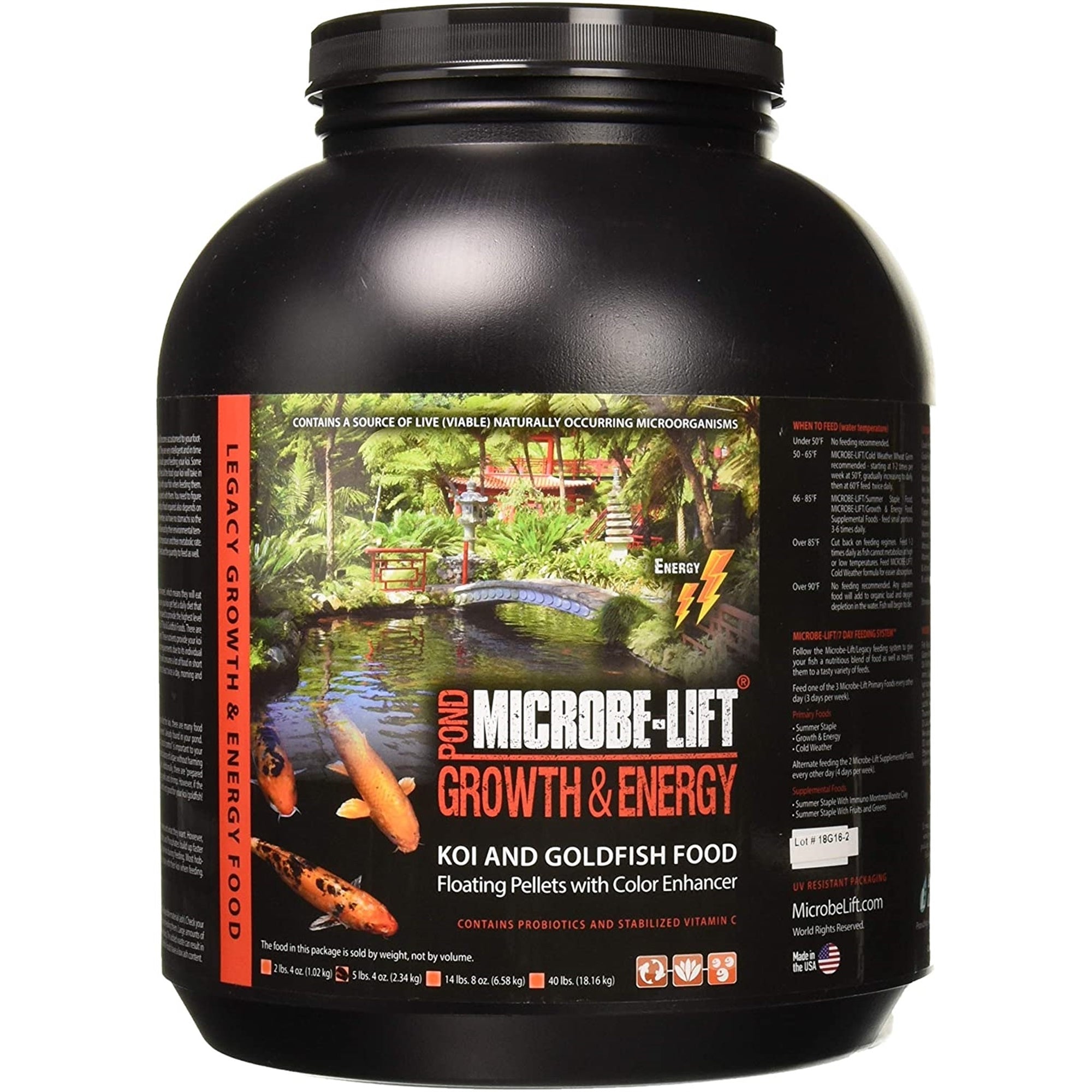 Ecological Labs Microbe Lift High Growth & Energy Fish Food, 5.4 LB