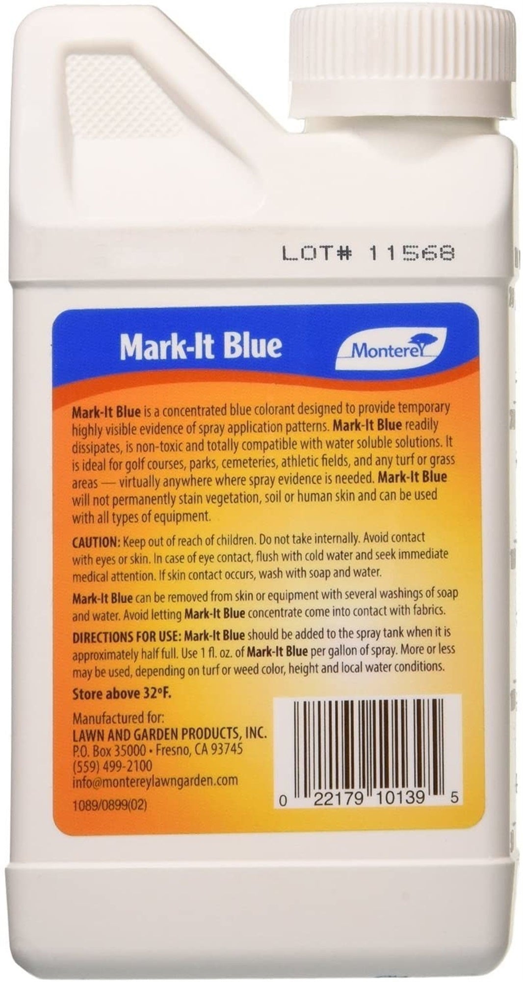 Monterey Mark-It Blue Spray Solution Colorant Chemical Marker Dye, 8 fl oz