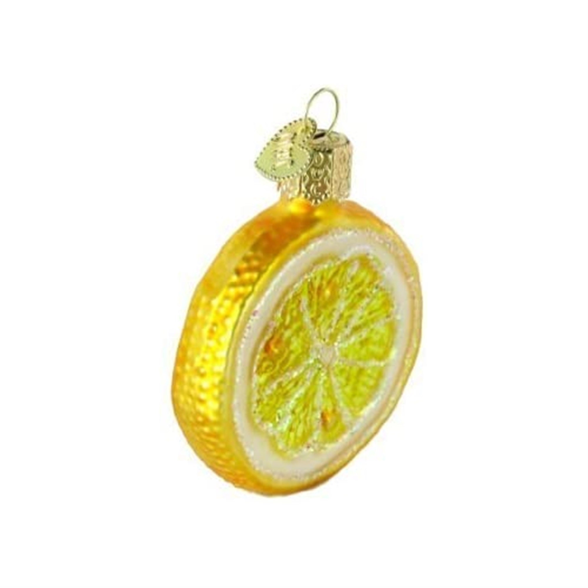Old World Christmas Glass Blown Lemon Slice Ornament