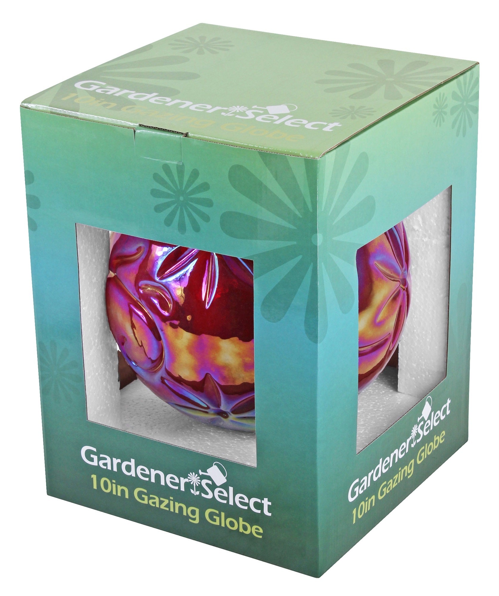 Gardener's Select Red Flower Glass Gazing Globe, 10