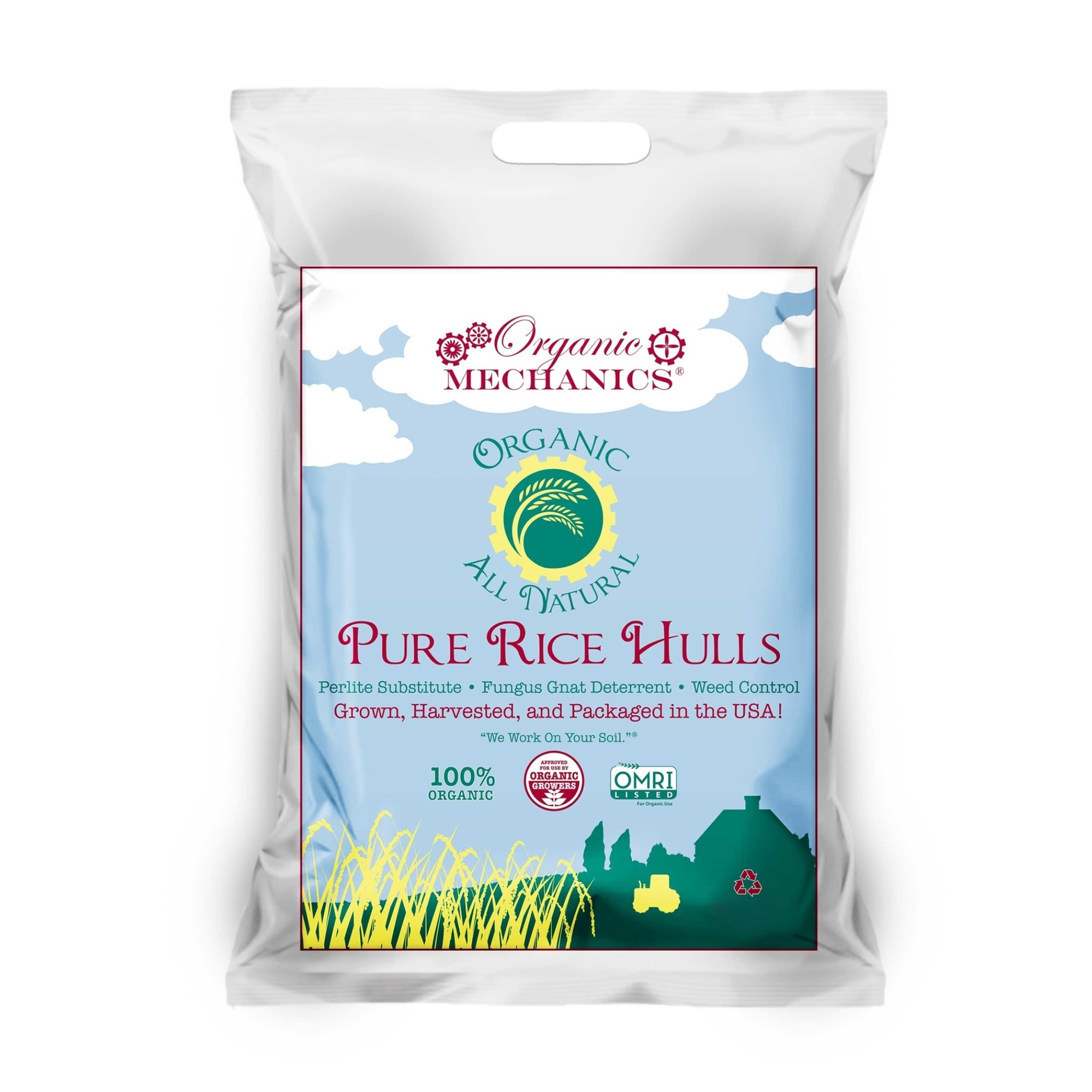 Organic Mechanics All Natural Pure Rice Hulls Perlite Substitute