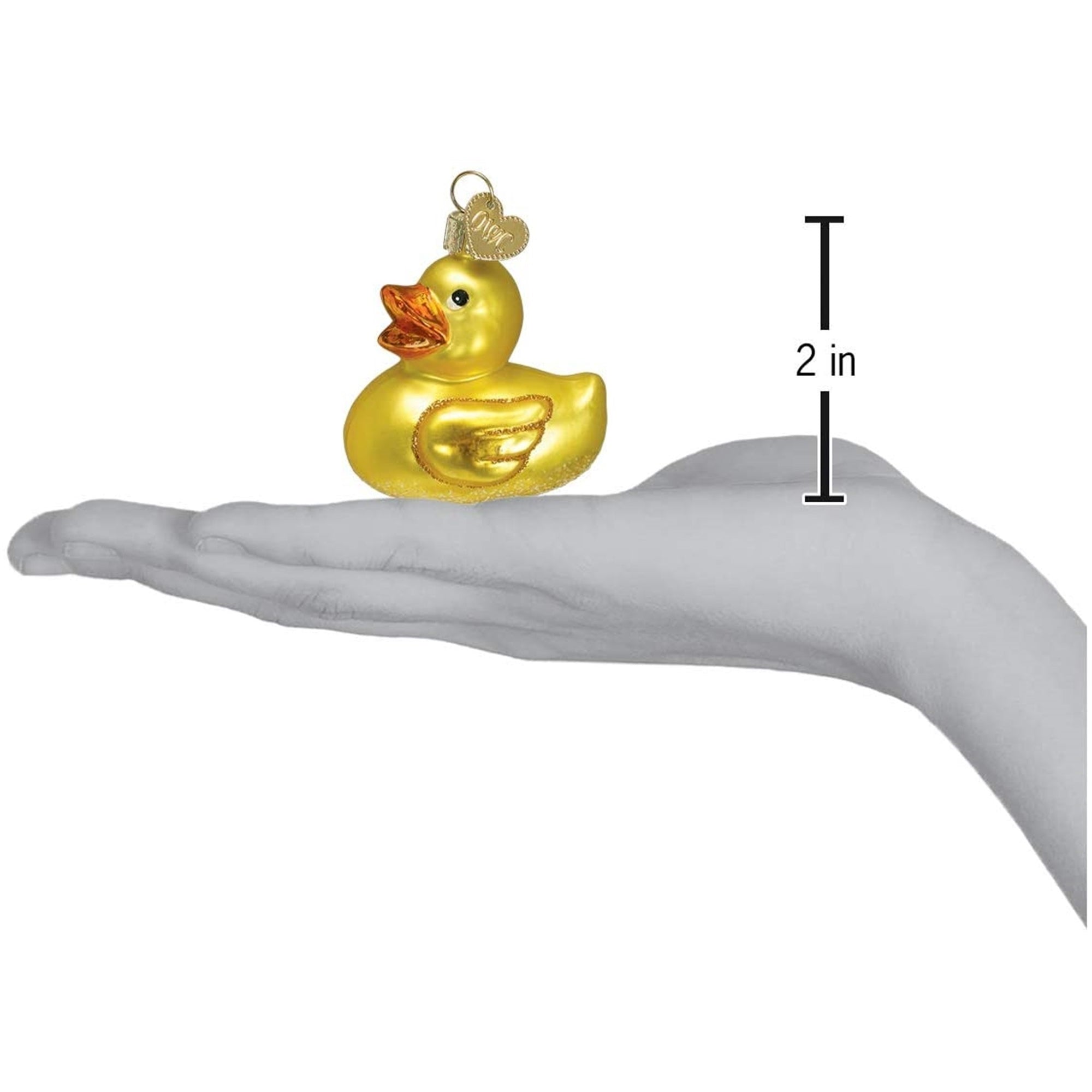 Old World Christmas Glass Blown Ornaments, Rubber Ducky, 2"