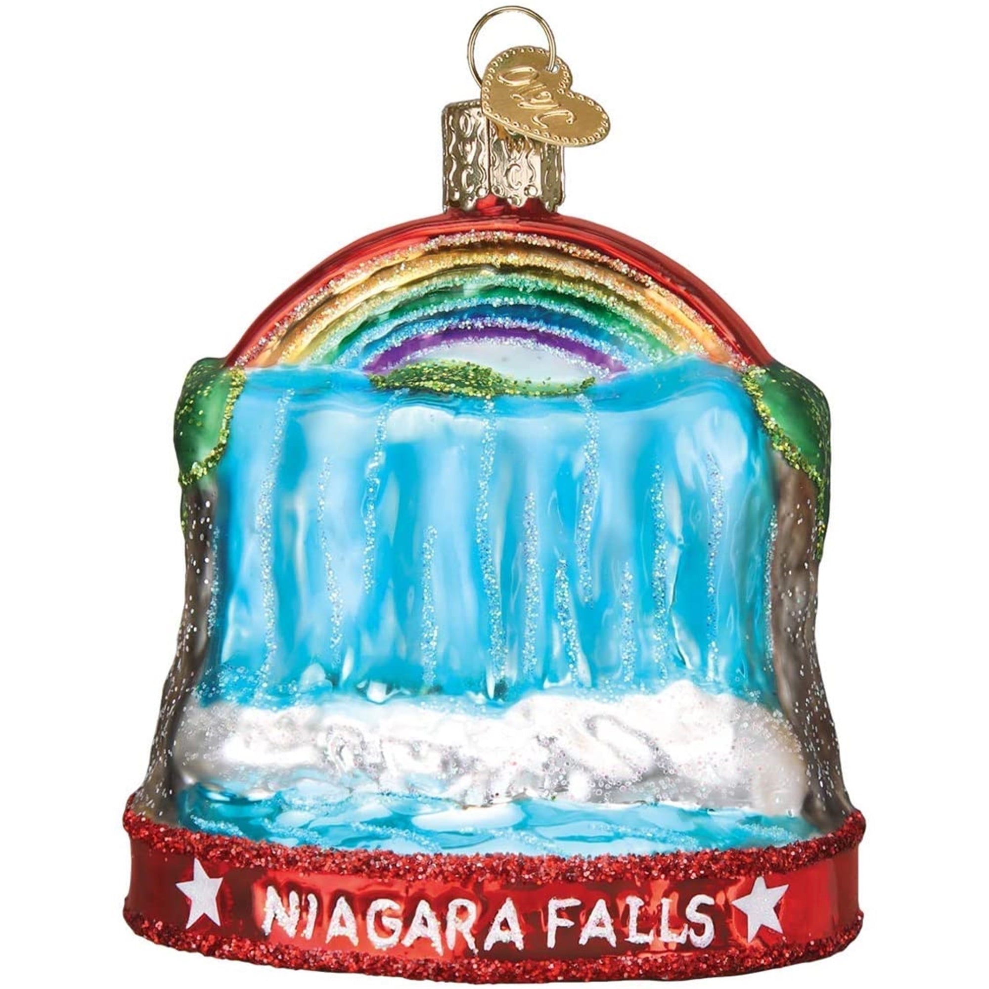 Old World Christmas Niagara Falls Glass Ornament