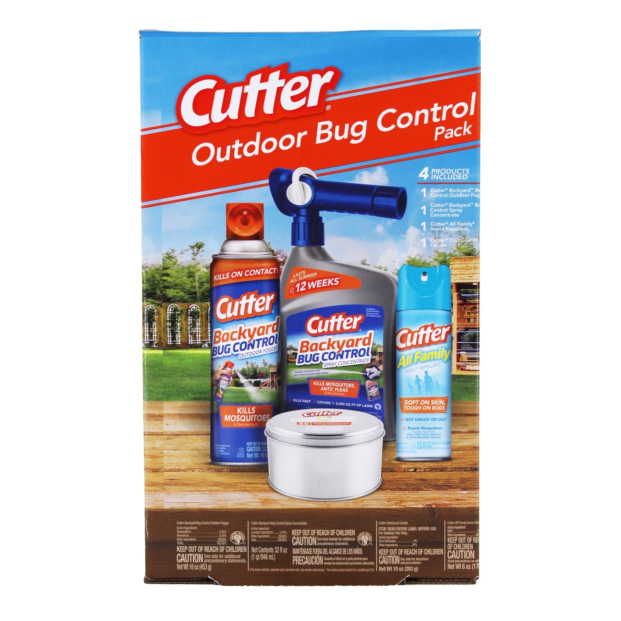 Cutter Outdoor Bug Control Pack, 4 products in 1 pack