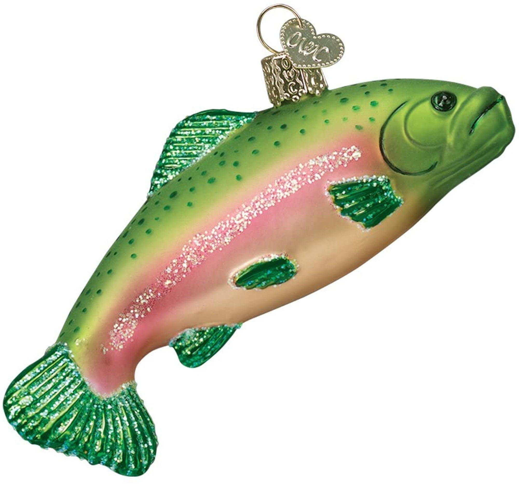 Old World Christmas Fish Collection Glass Blown Ornaments Rainbow Trout
