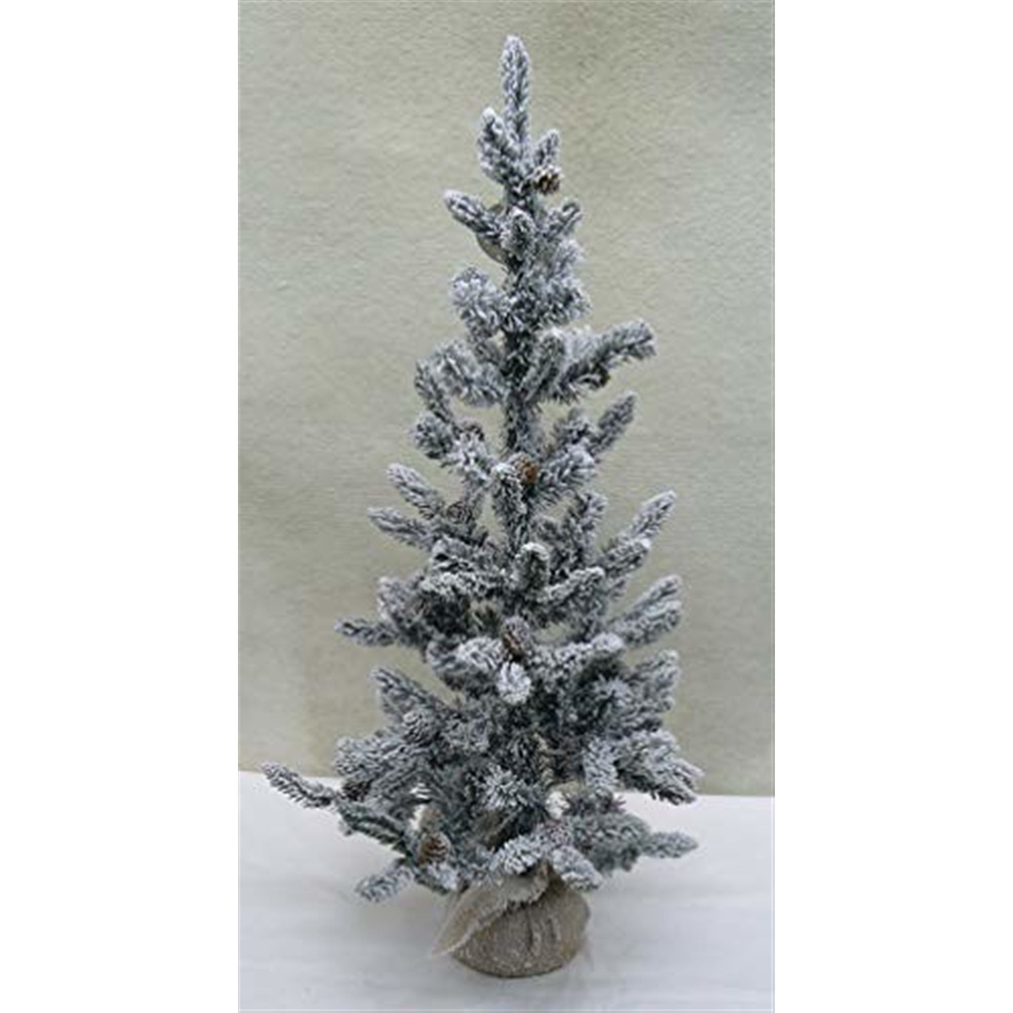 Good Tidings Tabletop Christmas Tree, Heavy Flocking Pine, 3'