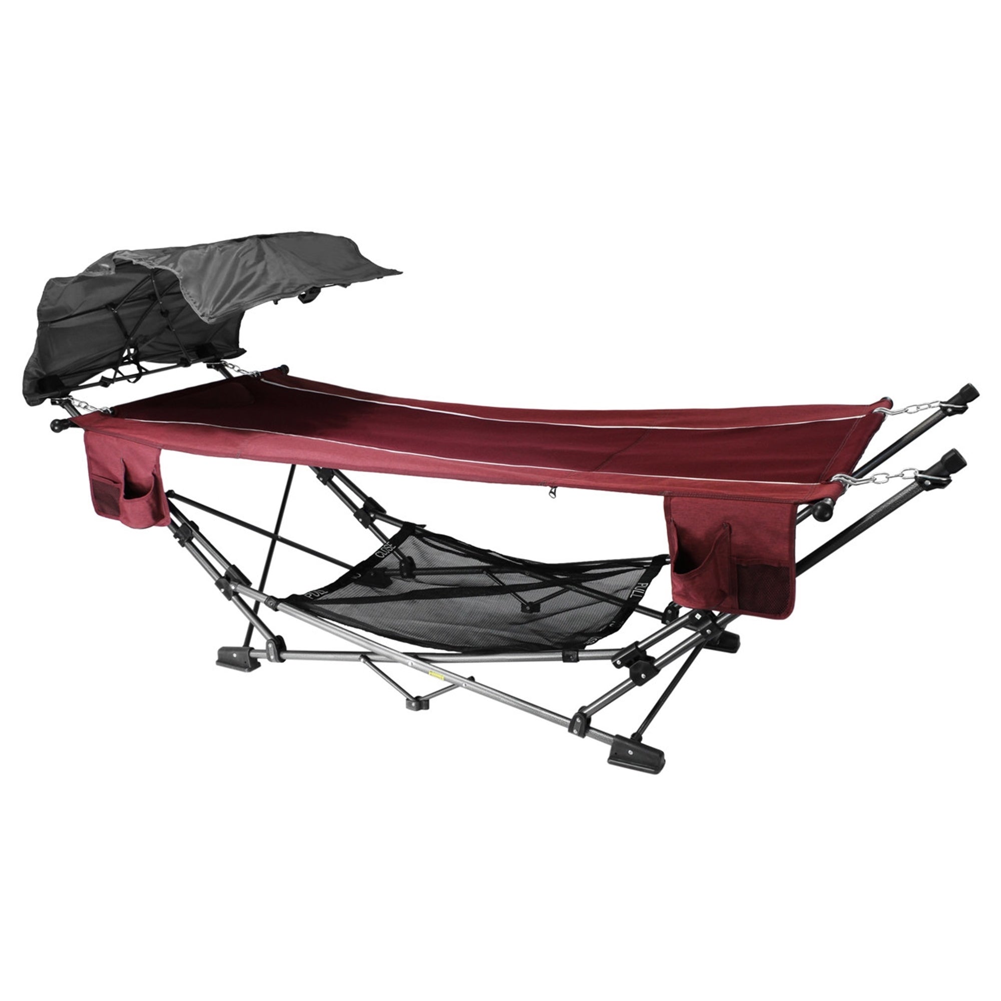 Zenithen Limited Portable Folding Hammock with a Retractable Canopy, Red