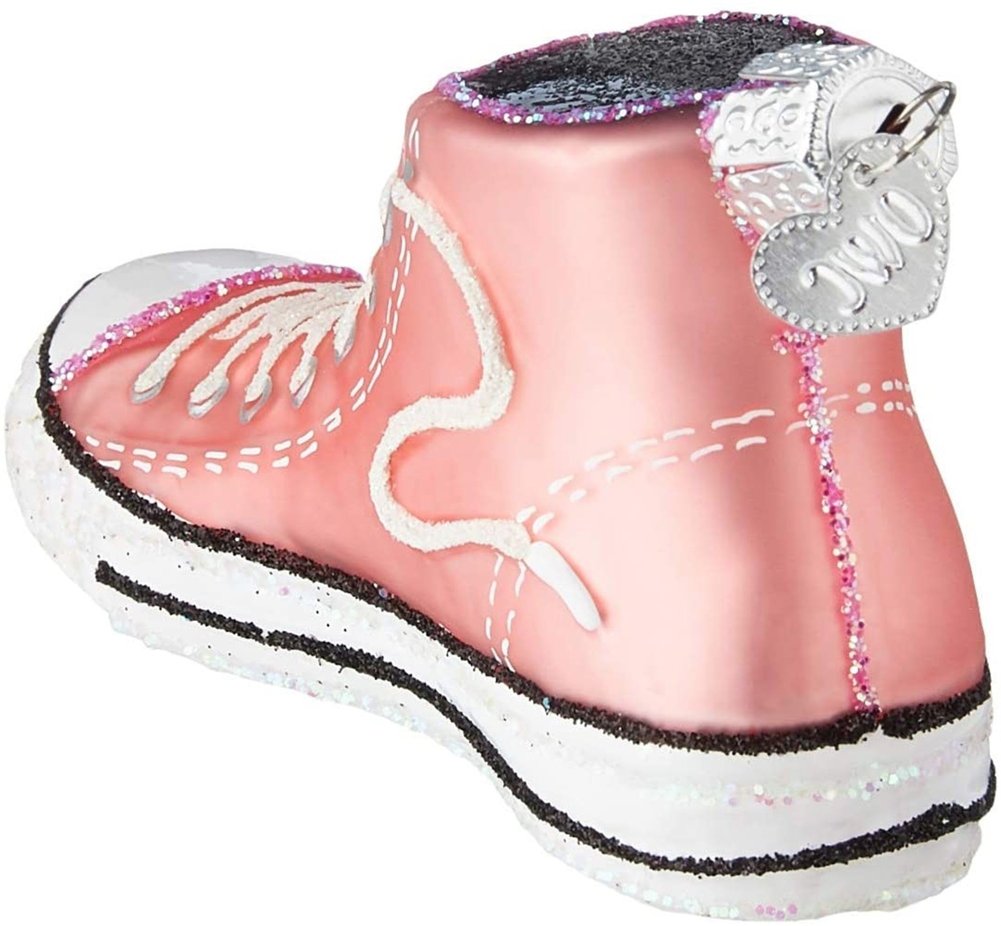 Old World Christmas Glass Blown PINK HIGH-TOP SNEAKER Ornament