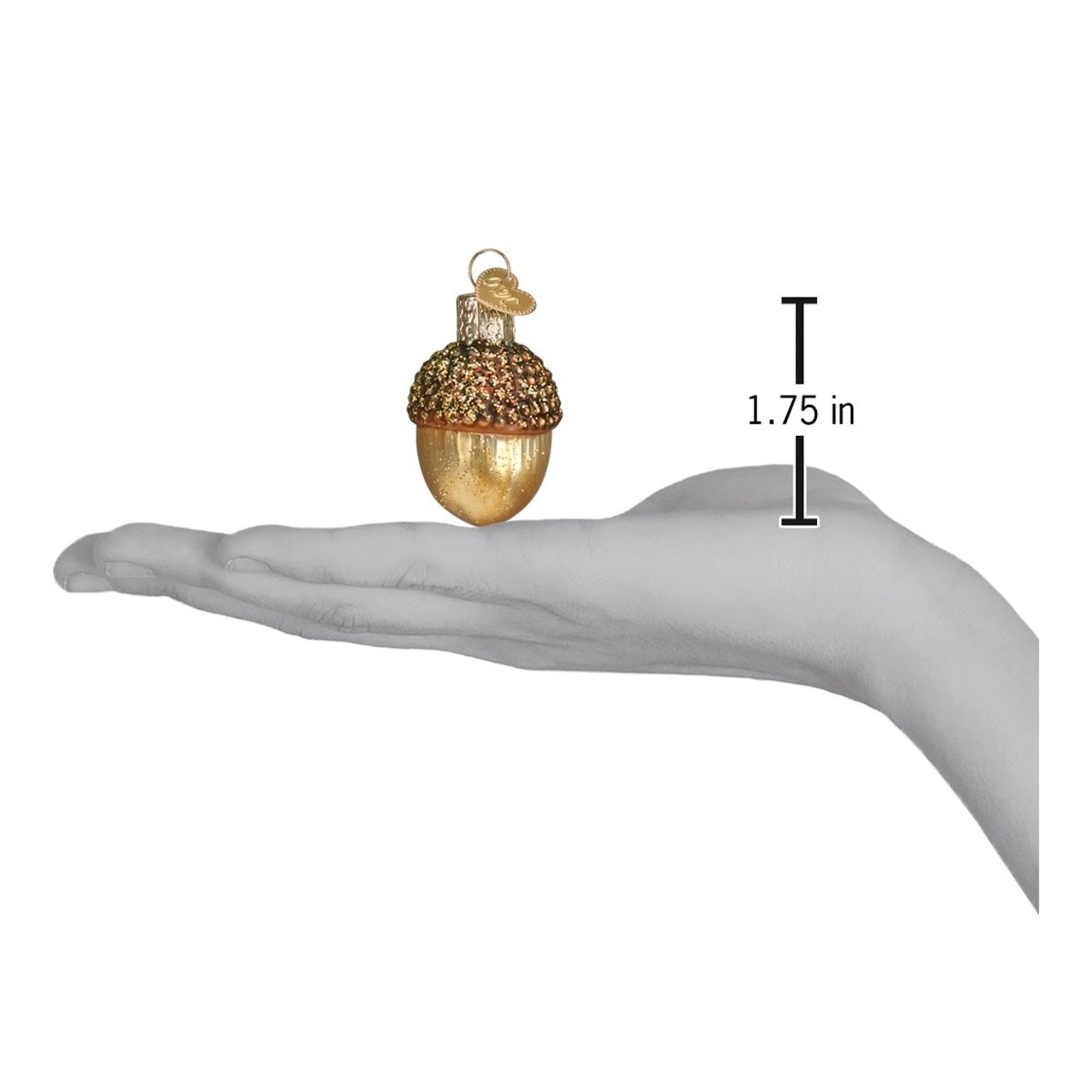 Old World Christmas Glass Blown Small Acorn Ornament