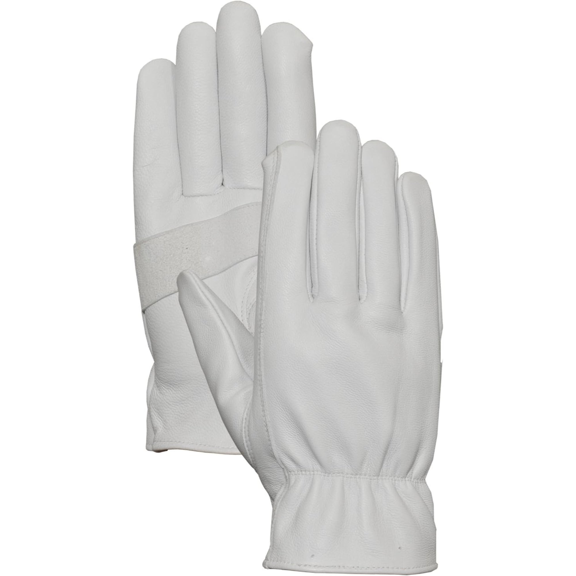 Bellingham Premium Goatskin Leather Driver Keystone Thumb Rolled Hem and Shirred Wrist, White, XX-Large