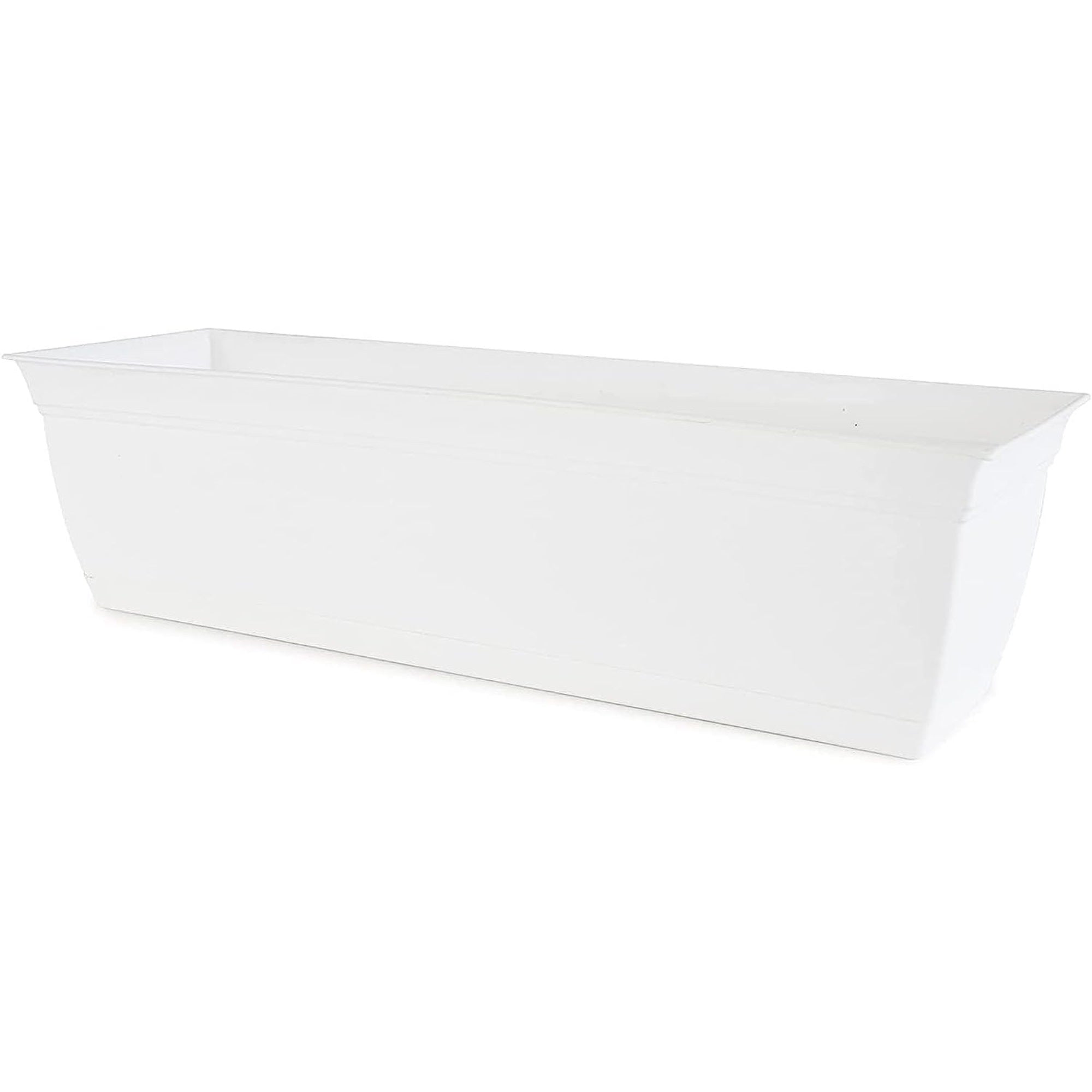 The HC Companies Plastoc Eclipse Window Planter, White, 24"