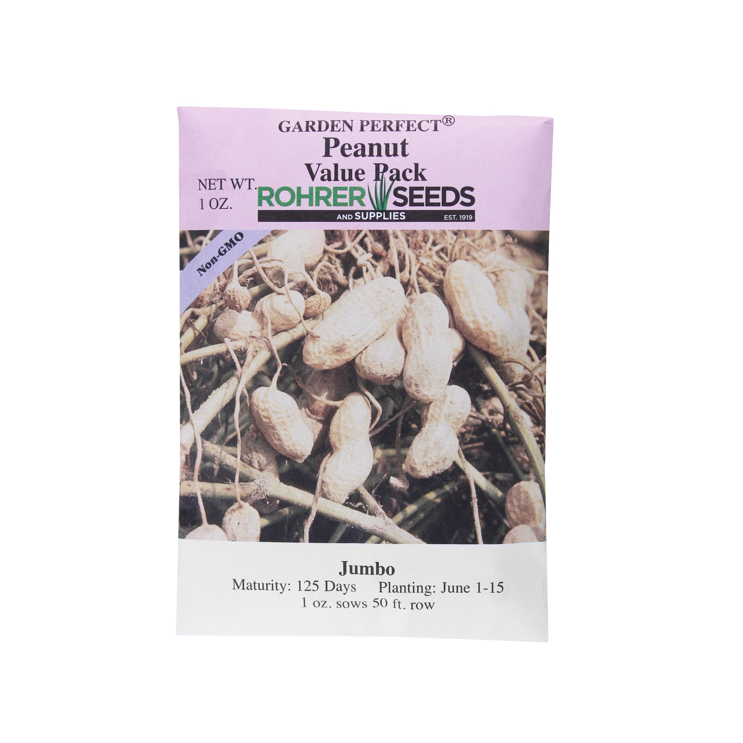 Rohrer Seeds Peanut, Jumbo Value Pack, 1oz, Approx 35 Seeds/Packet
