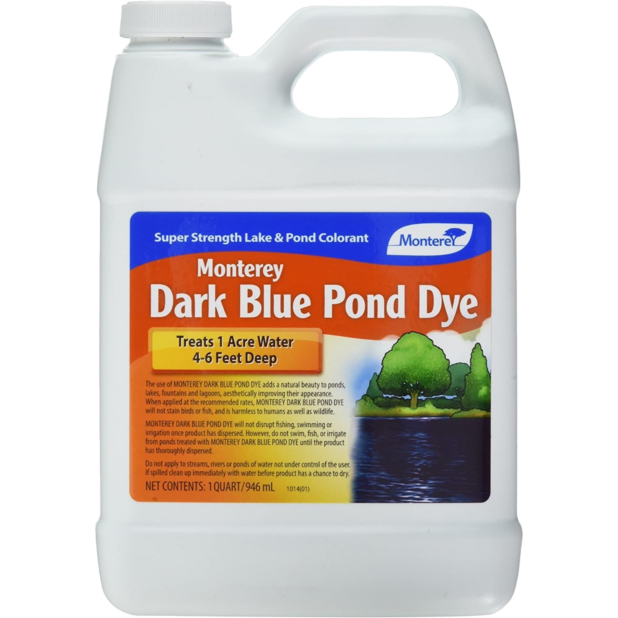 Monterey Super-Strength Blue Pond Pond Dye, Dark Blue, 1 Quart