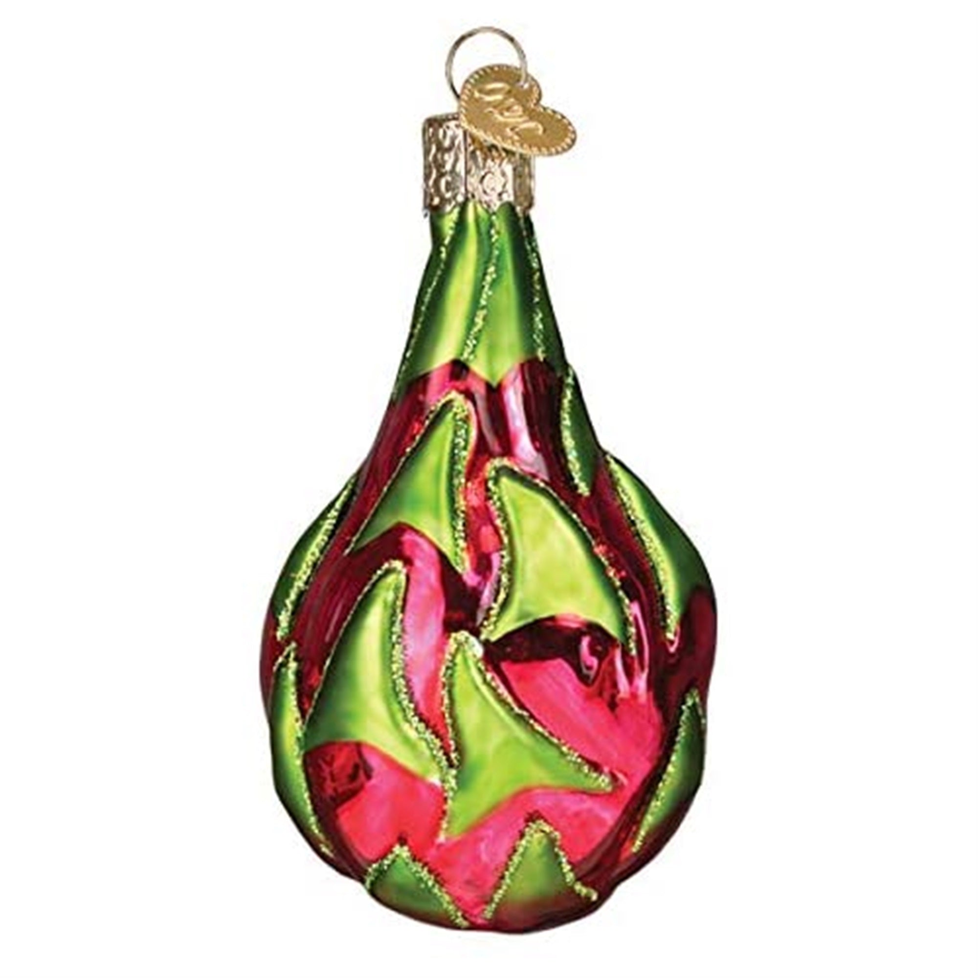 Old World Christmas Glass Blown Christmas Ornament, Dragon Fruit, 4"