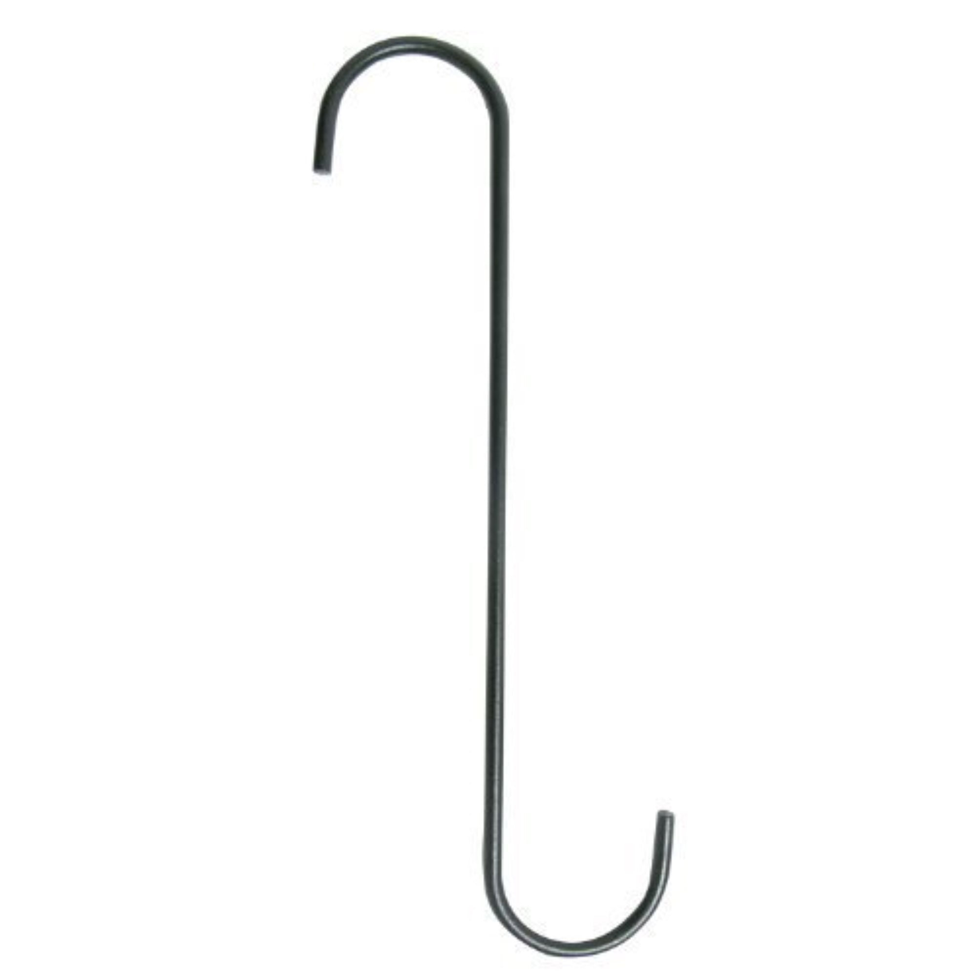 The Hookery GH12 S Extension Hook For Planters/Bird Feeders, Black, 12"