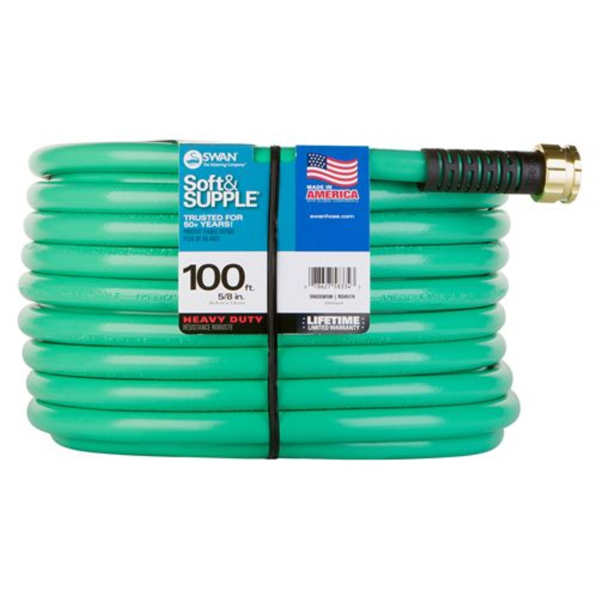 Swan Products Soft & SUPPLE Garden Hose, 5/8" X 100'