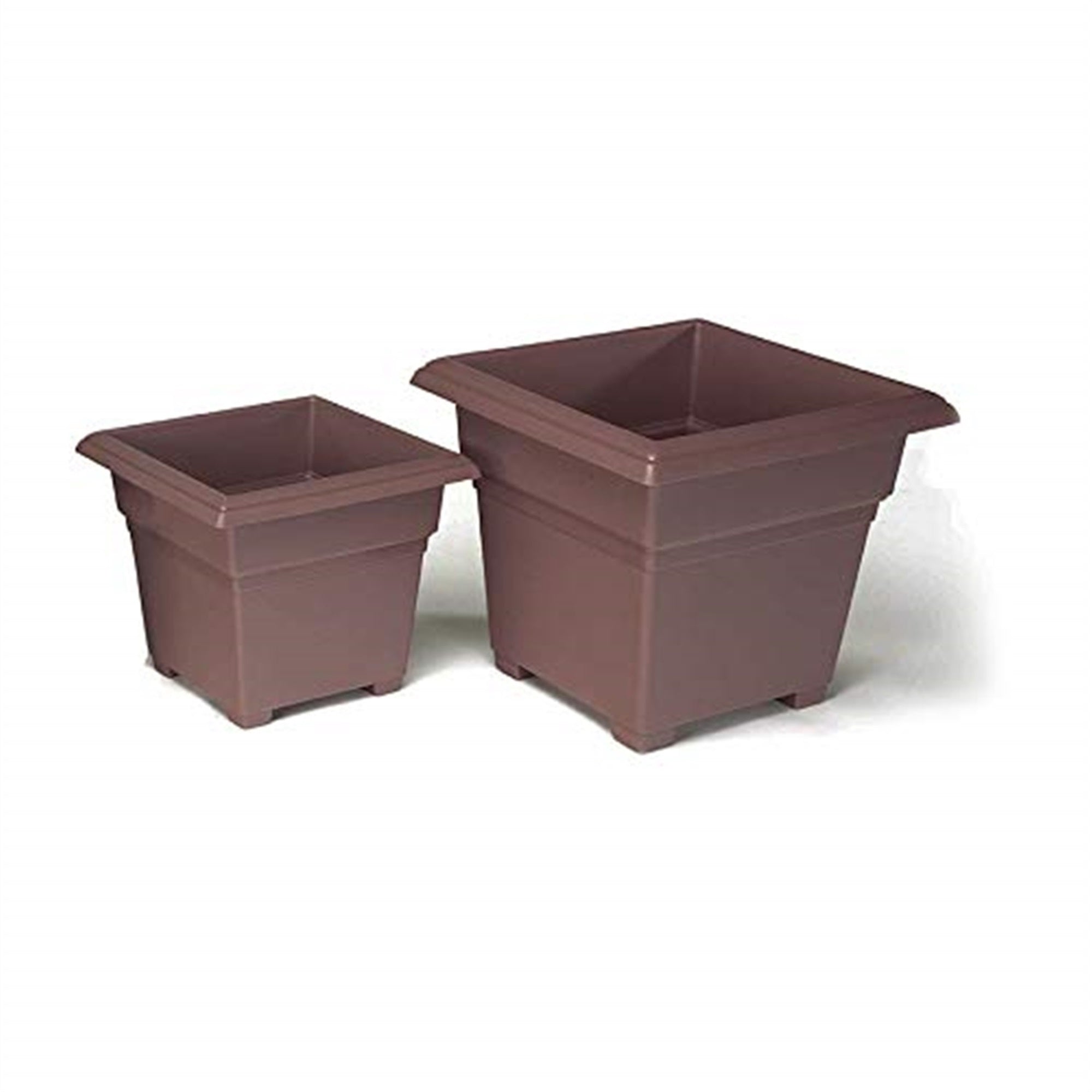 Novelty Countryside Square Tub Planter, Brown, 14 Inch