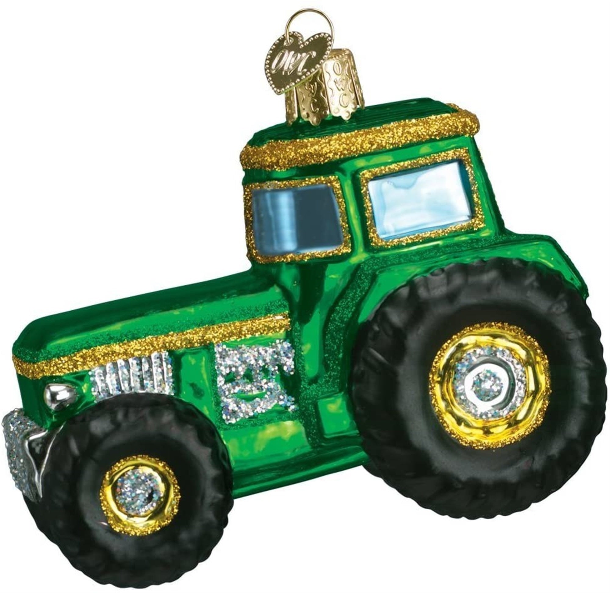 Old World Christmas Glass Blown Tractor Ornament