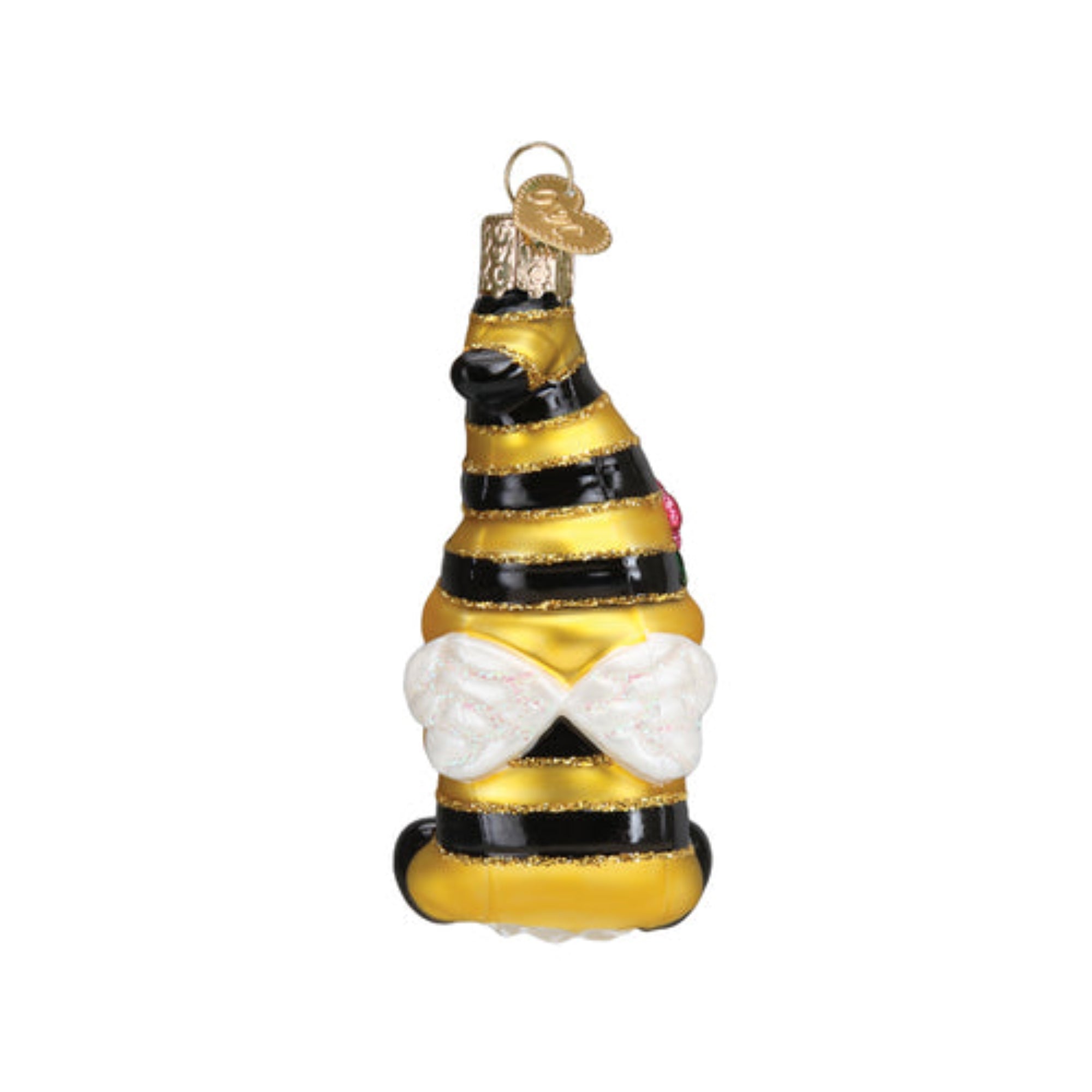 Old World Christmas Bee Happy Gnome Blown Glass Holiday Ornament For Tree