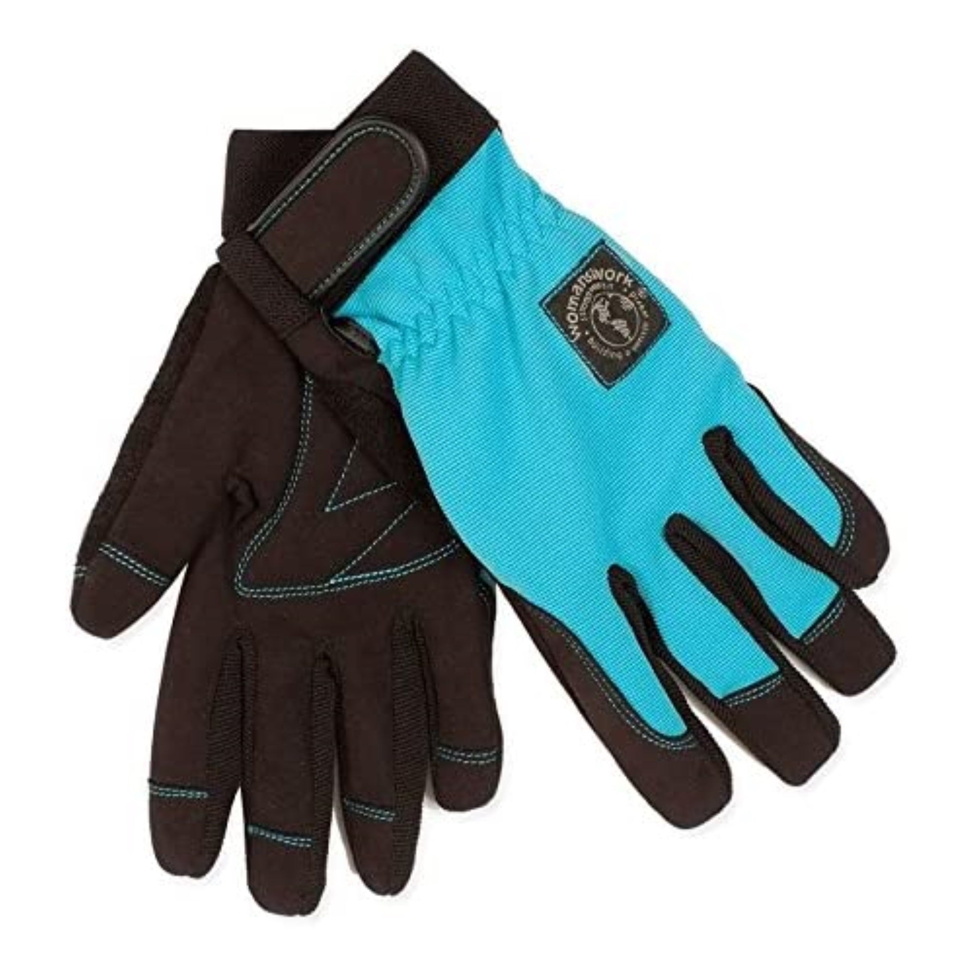 Womanswork Digger Gardening Glove with Micro Suede Palm, Teal, Medium