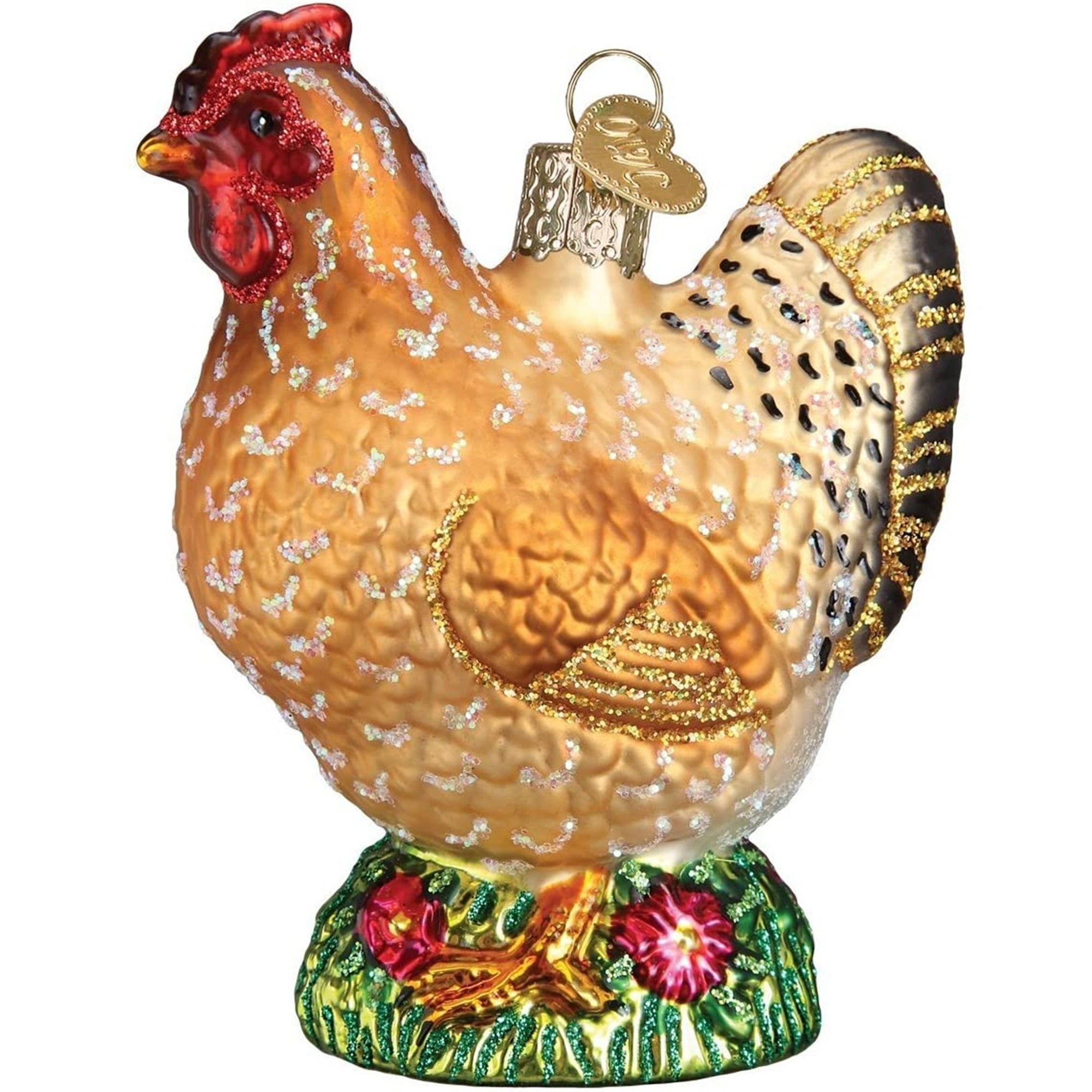 Old World Christmas Blown Glass Christmas Ornament, Spring Chicken