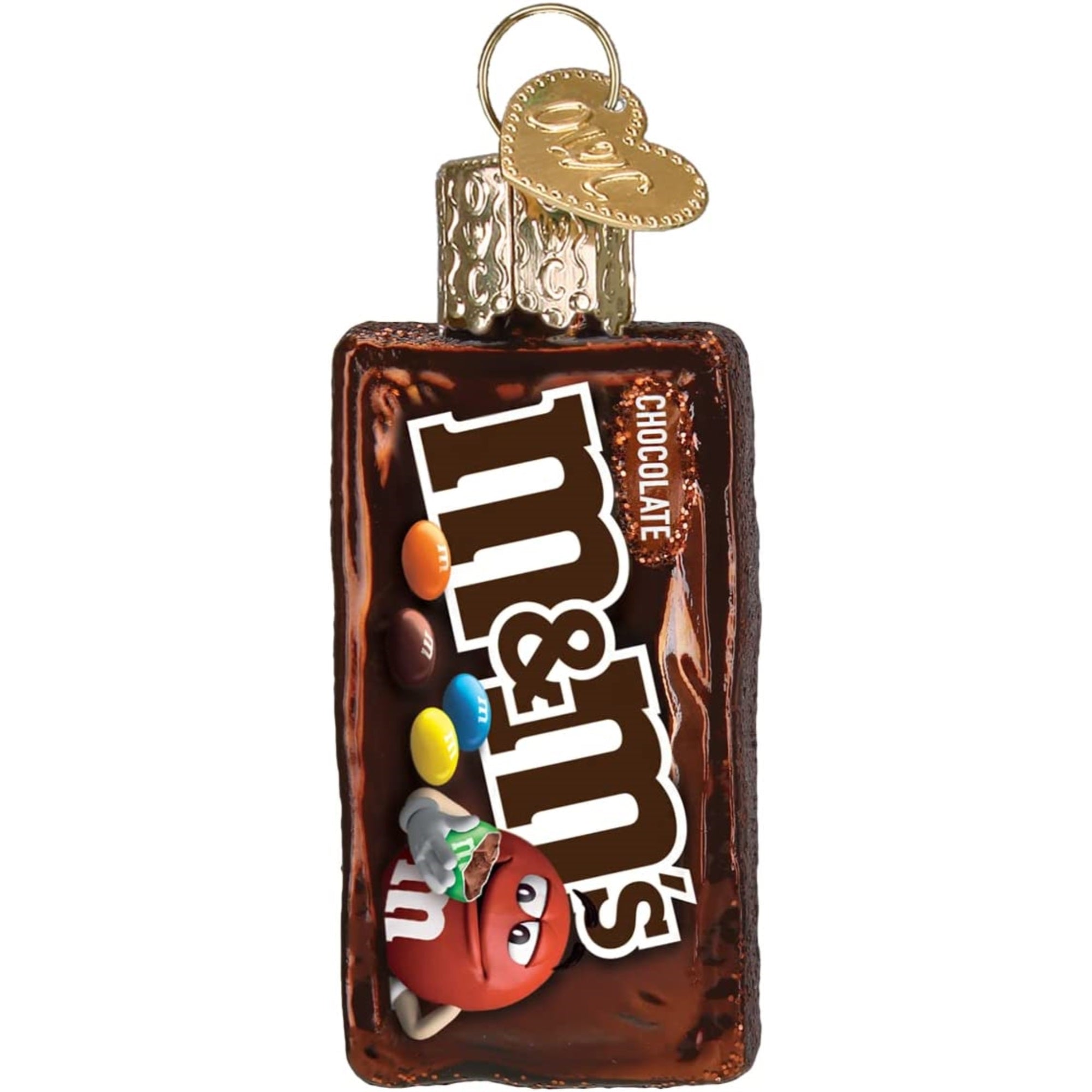 Old World Christmas Mini Blown Glass M&M's Bag Ornament, 2.25"