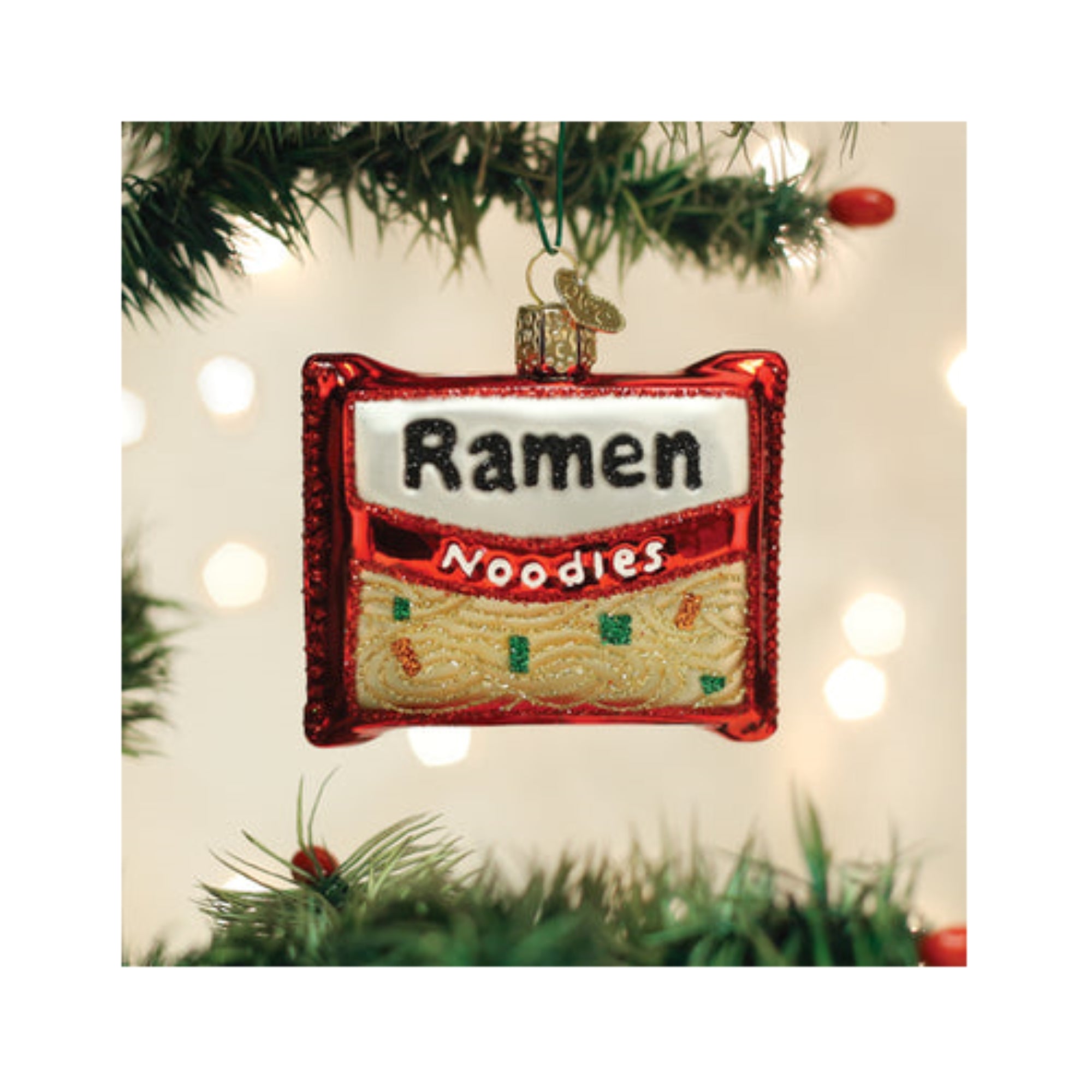 Old World Christmas Ramen Noodles Blown Glass Holiday Ornament For Tree