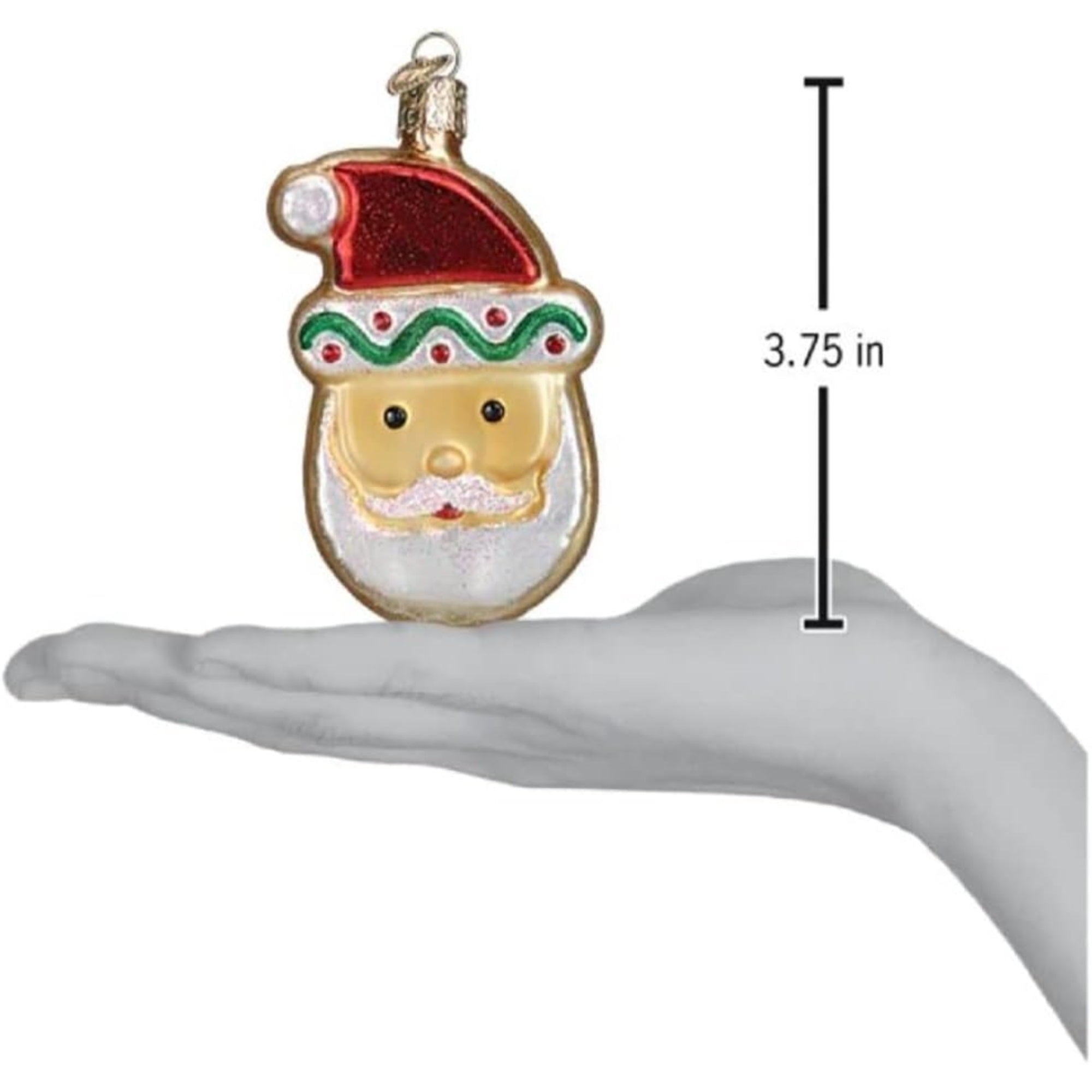 Old World Christmas Santa Sugar Cookie Glass Blown Ornament for Christmas Tree