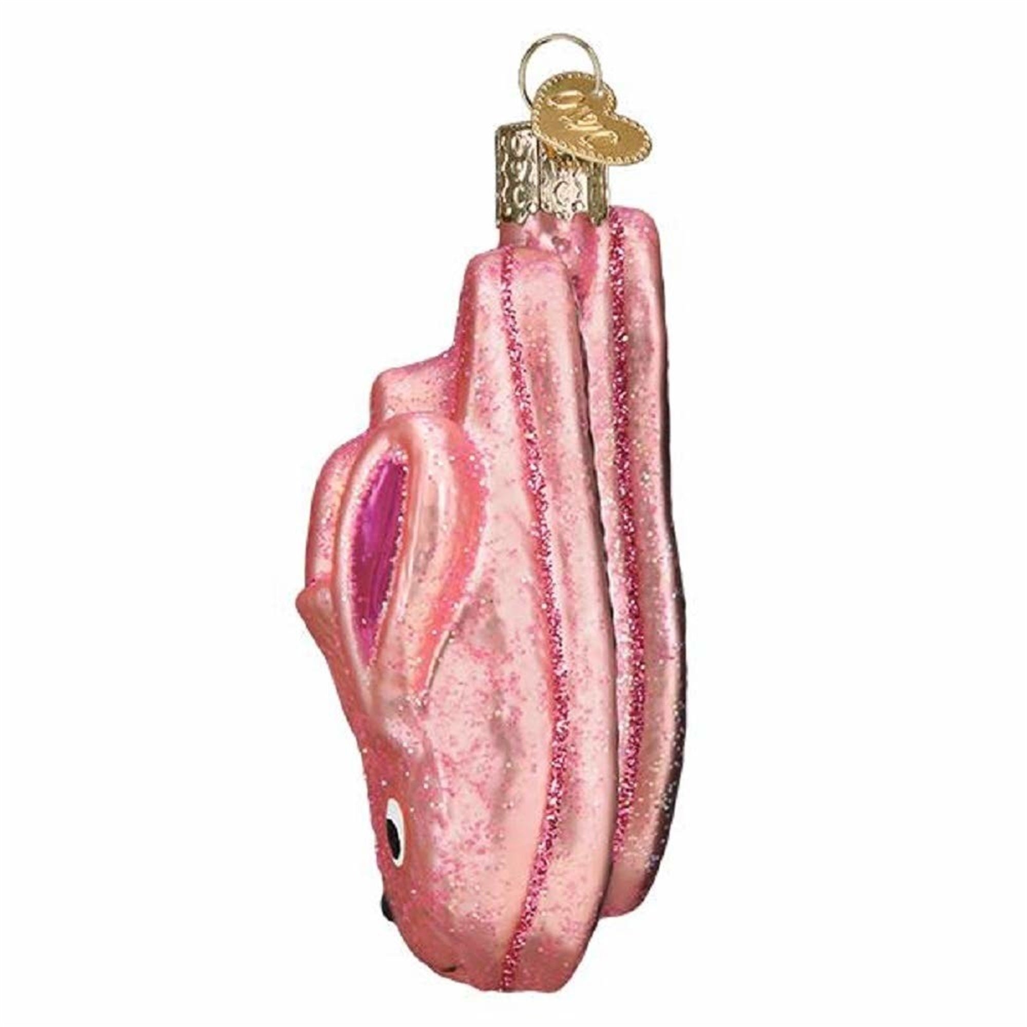 Old World Christmas Blown Glass Christmas Ornament, Bunny Slippers