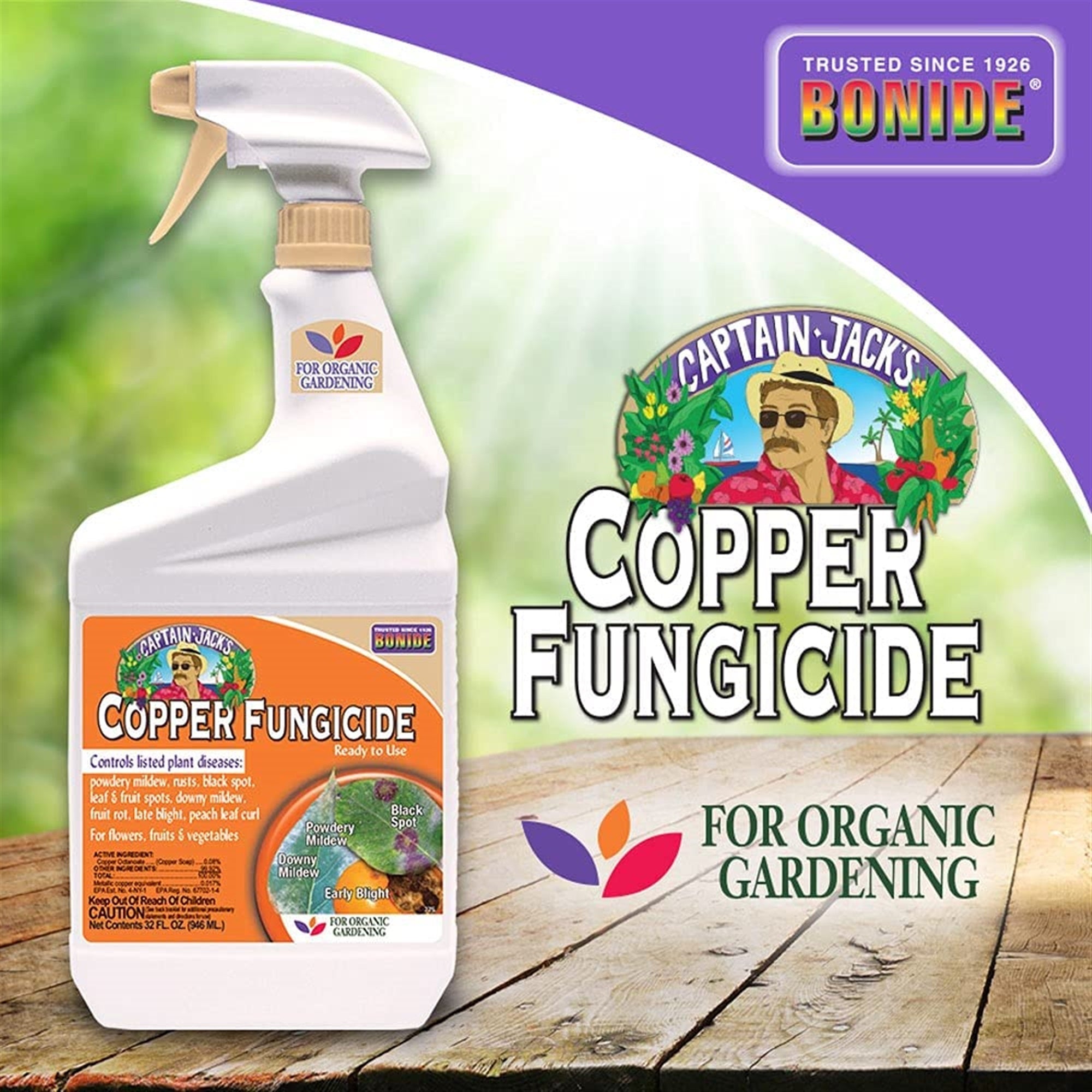 Bonide Products Copper Fungicide, Spray Bottle, 32-oz.