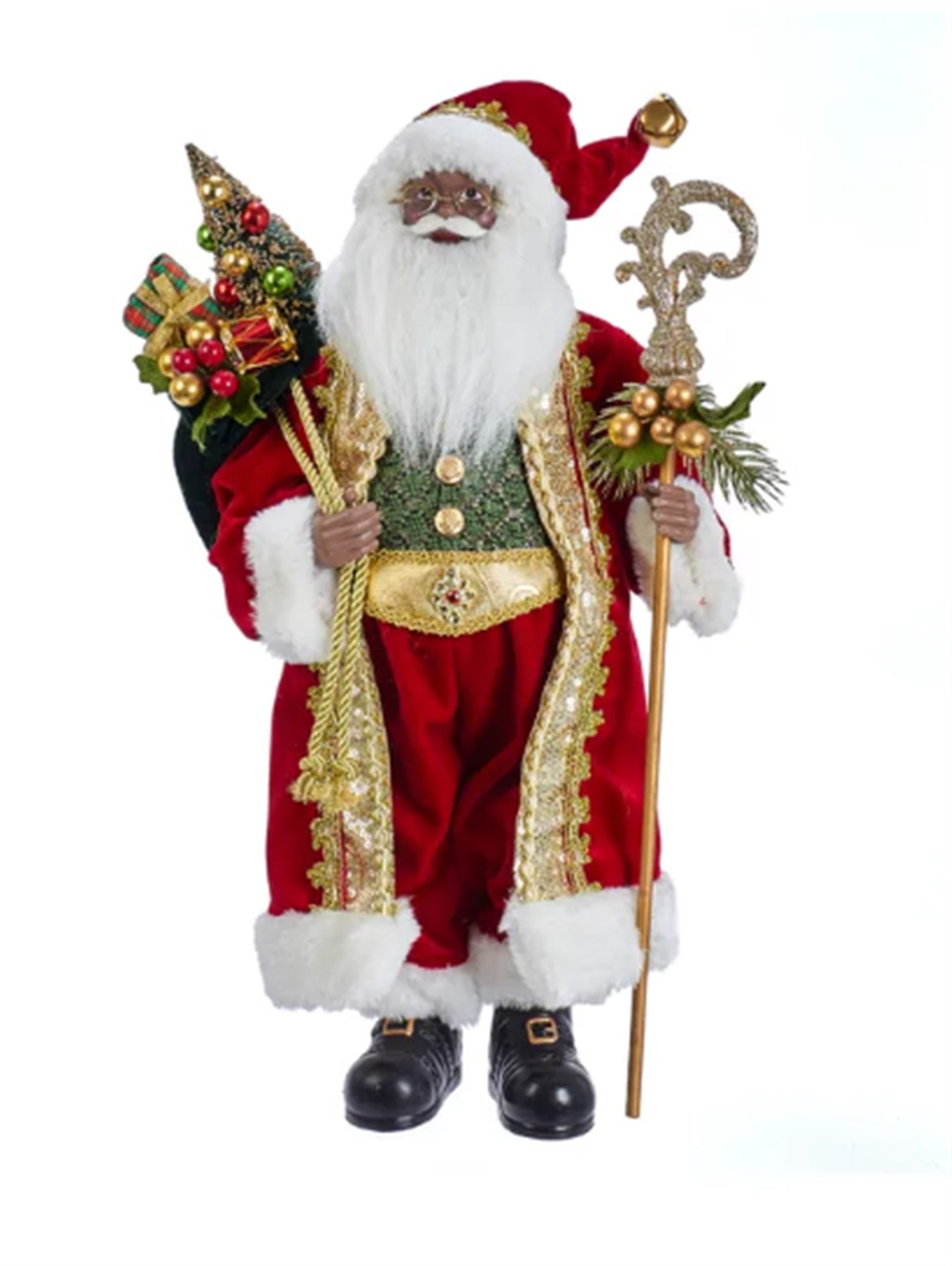 Kurt Adler Kringles African American Santa, 18"