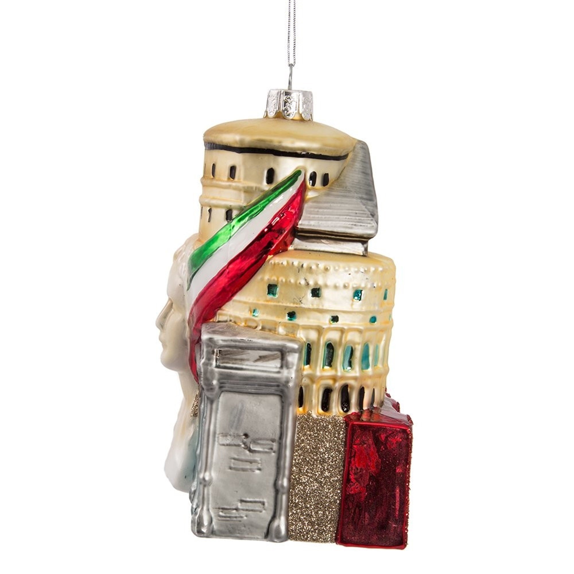 Kurt Adler Glass Rome Cityscape Ornament, 5"