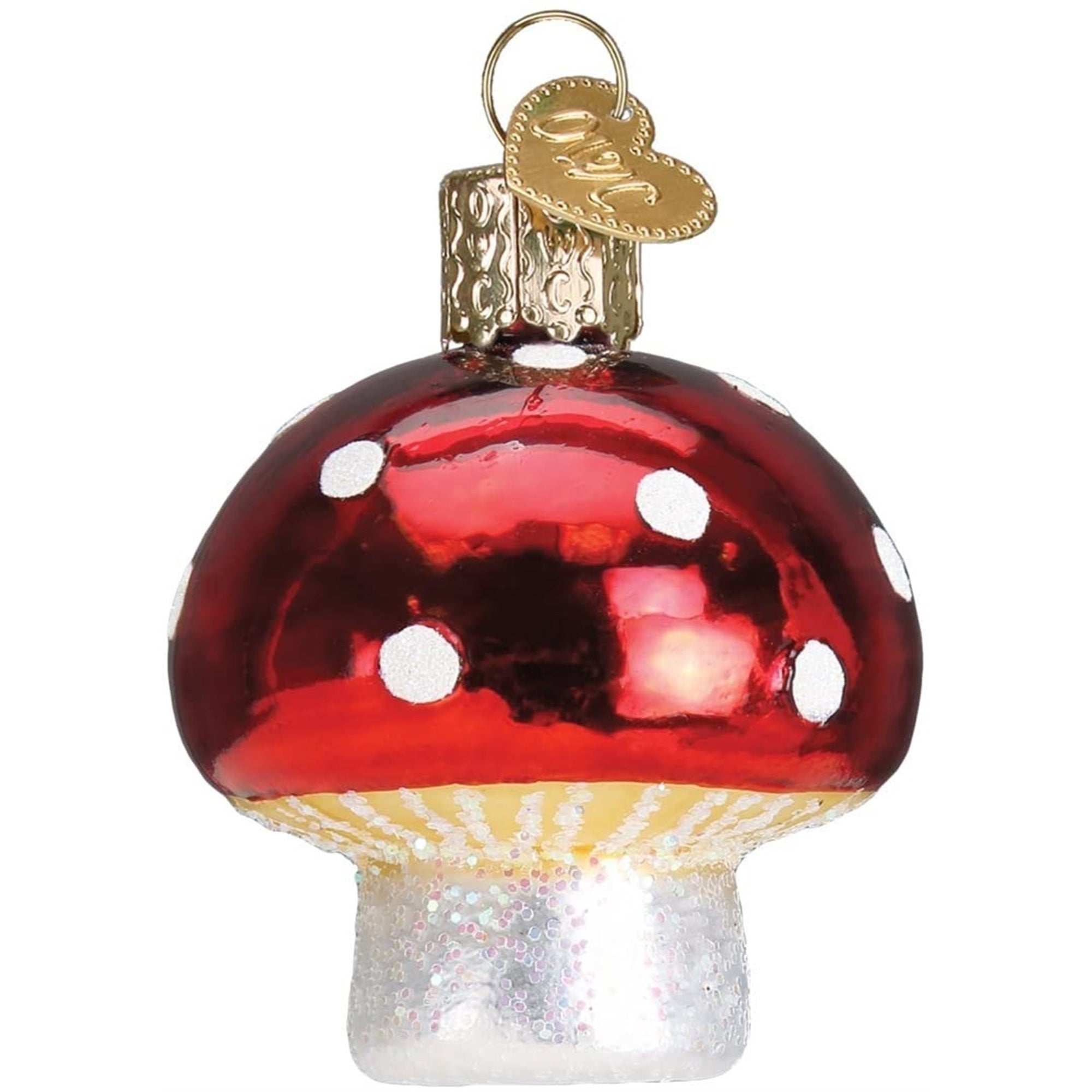 Old World Christmas Glass Blown Lucky Mushroom Ornament