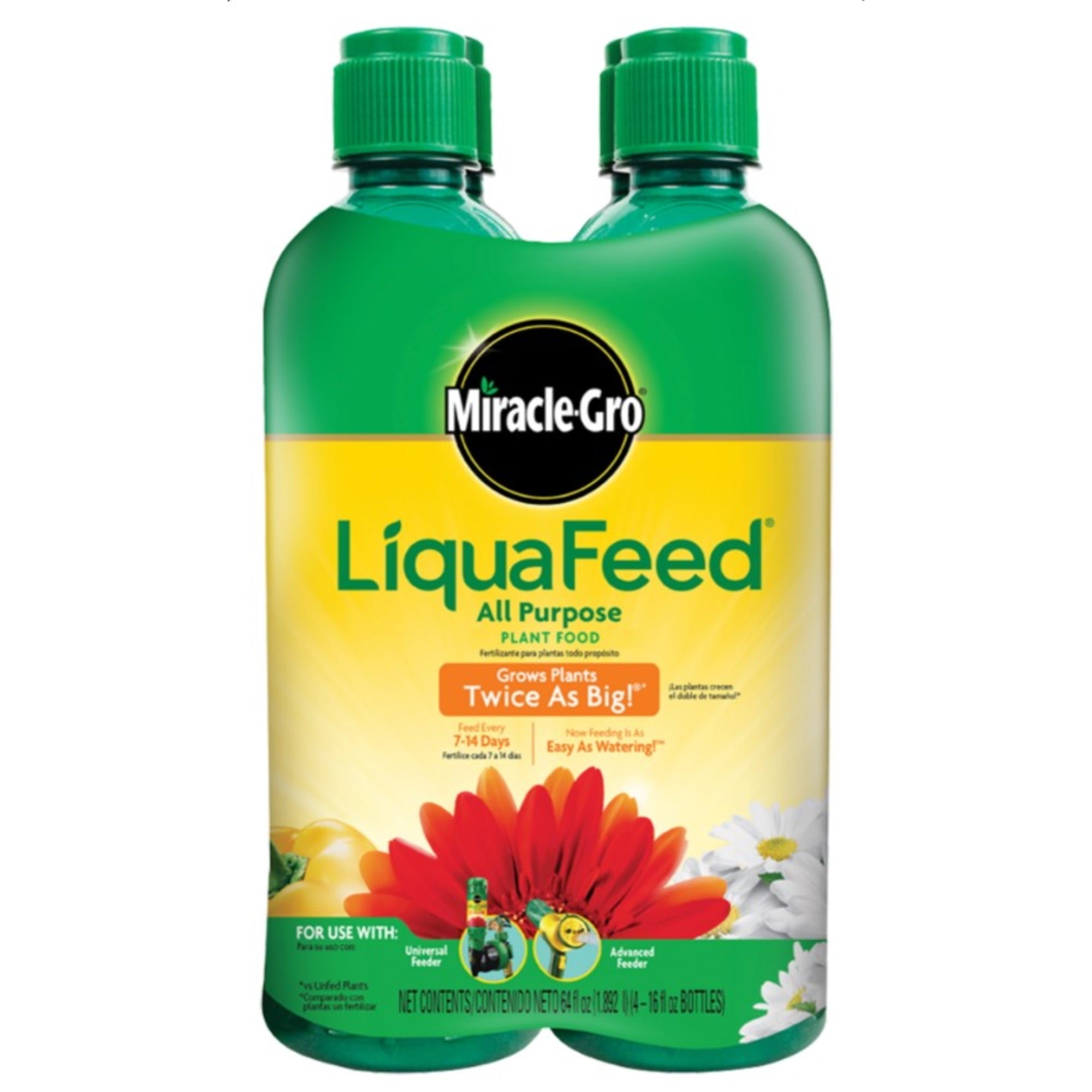 Miracle-Gro Liquafeed All Purpose Plant Food, 16 oz, 4 Pack