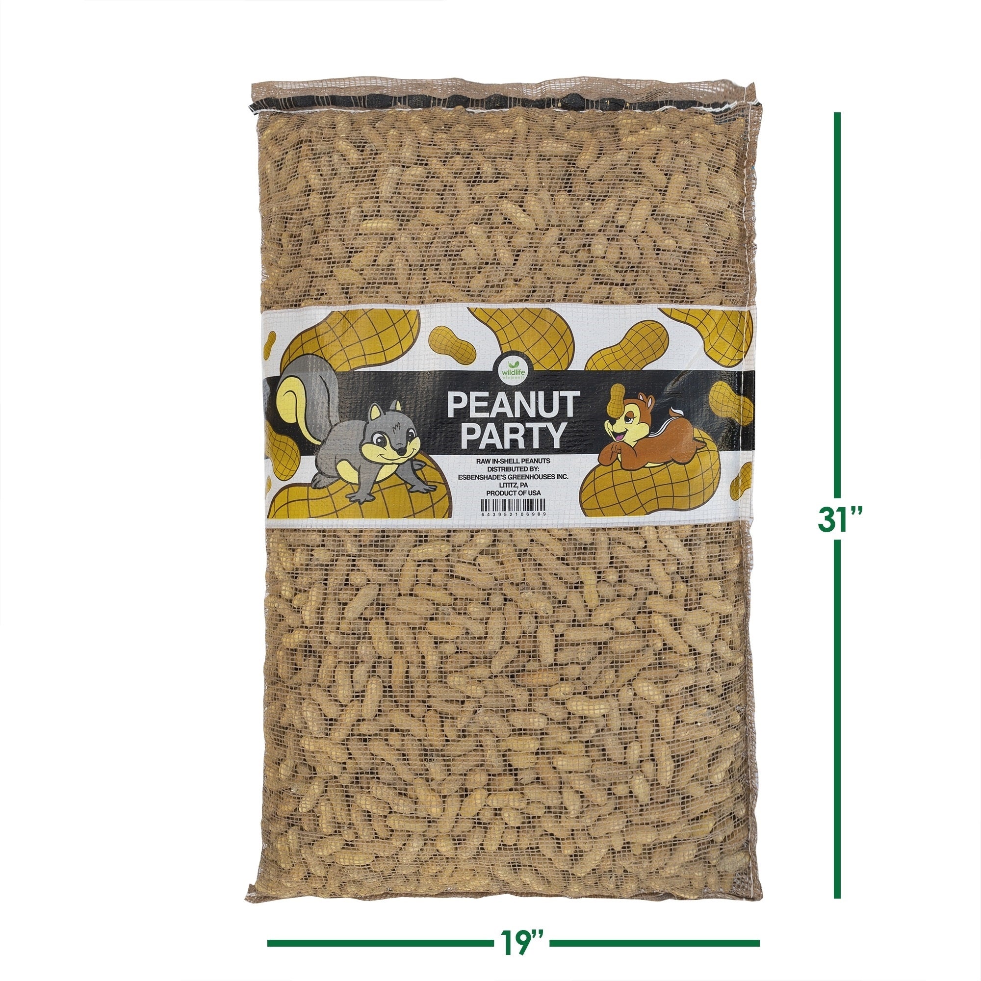 Wildlife Elements Peanut Party In-Shell Peanuts For Birds, Squirrels, Wild Animal Food, 25 Pound Bag