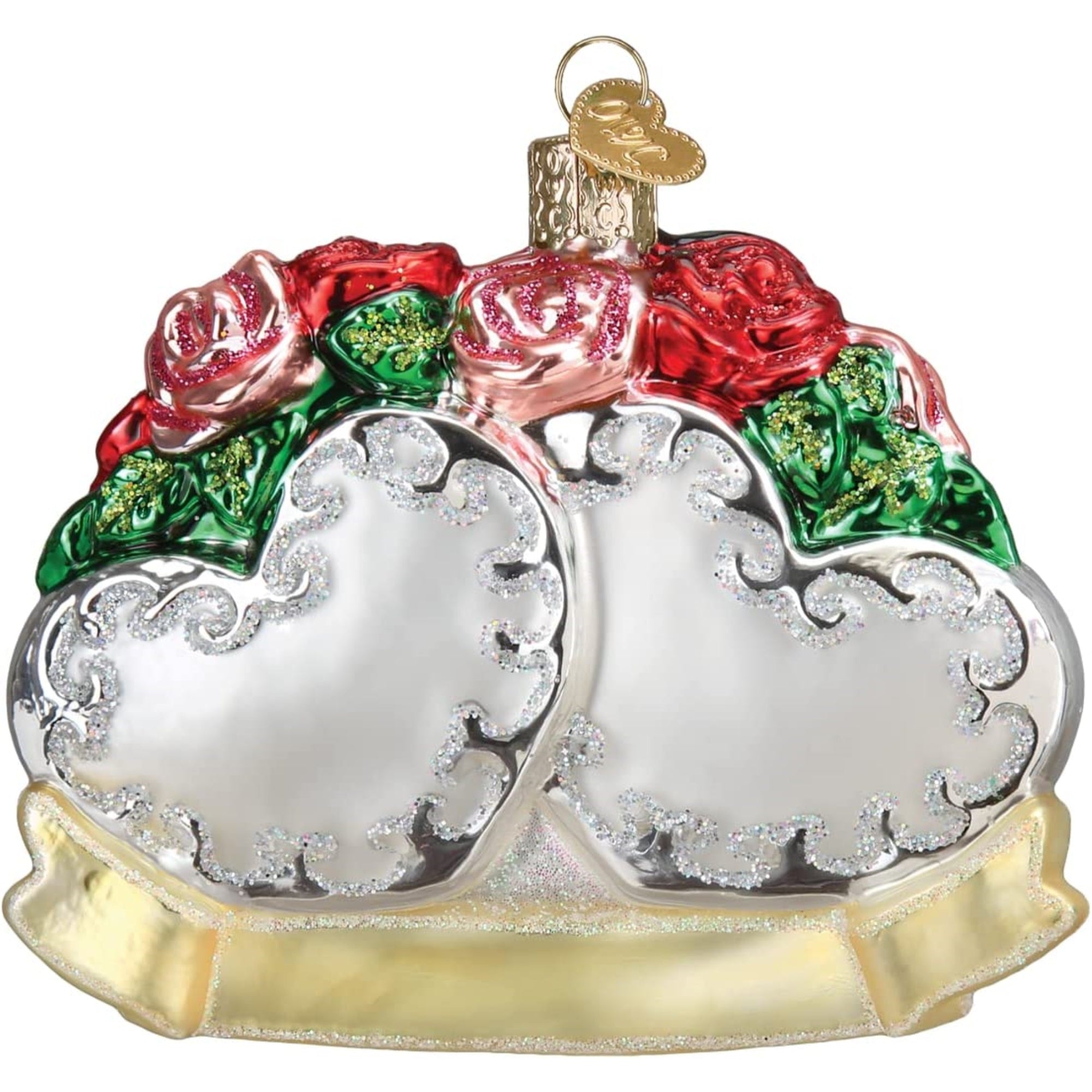 Old World Christmas Blown Glass Christmas Ornament, Couple's First Christmas