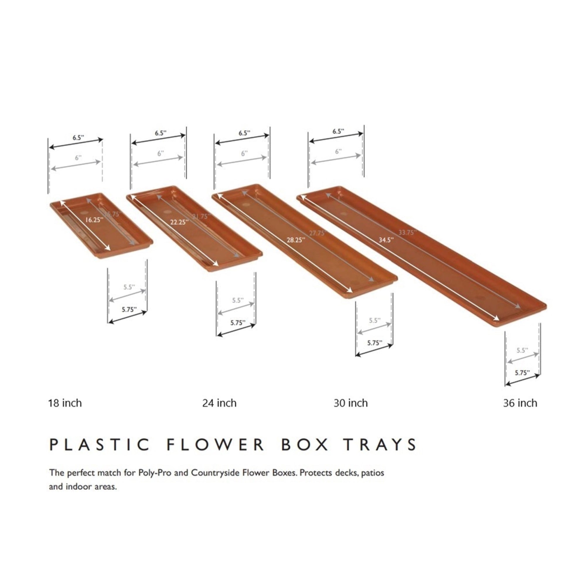 Novelty Plastic Countryside Flower Box Tray