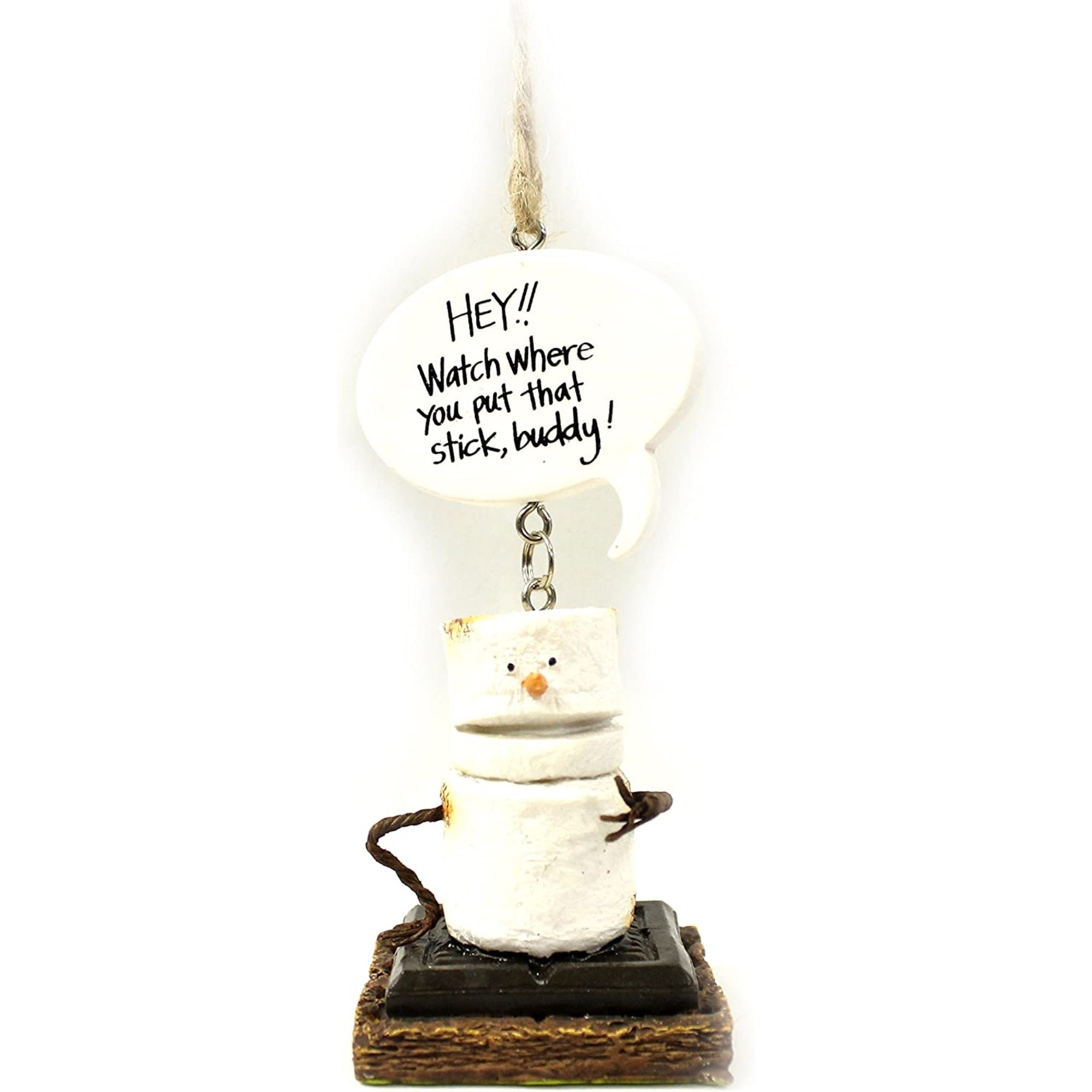 Ganz Toasted S'Mores Watch Where You Put That Stick! Christmas Resin Ornament