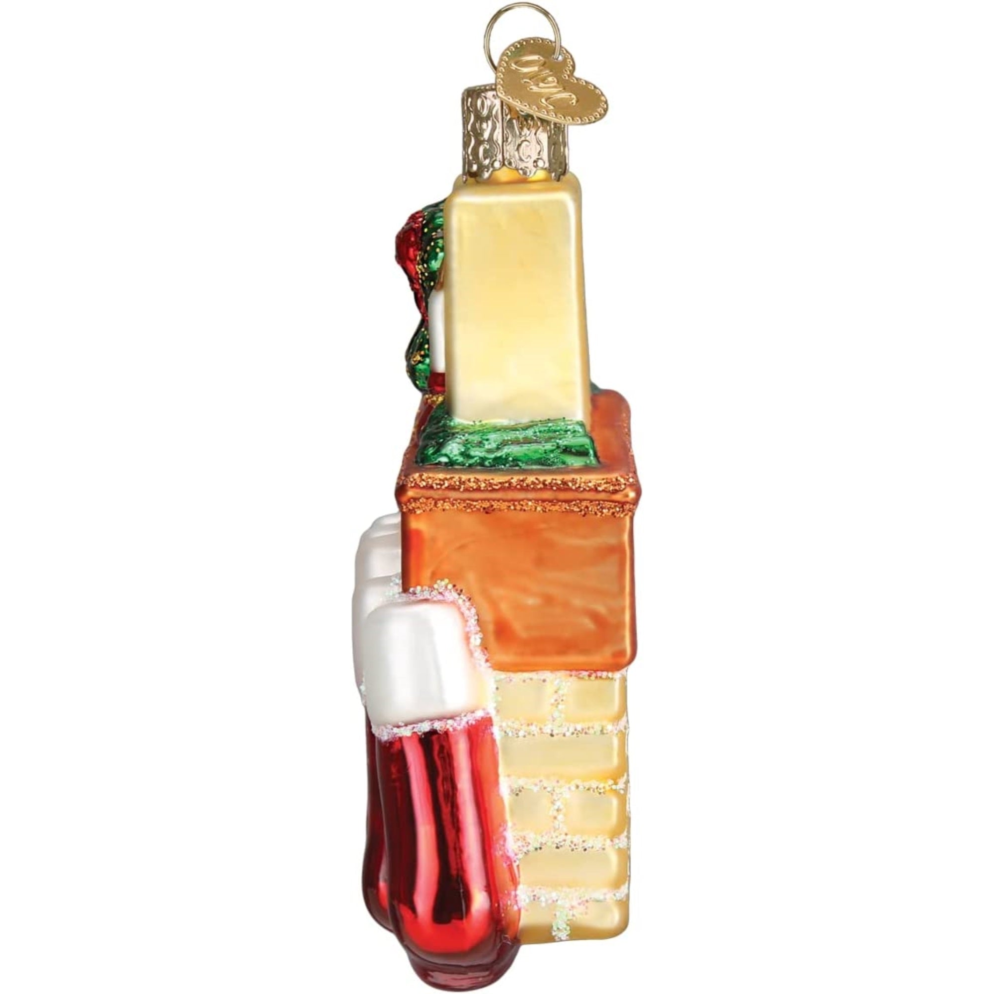 Old World Christmas Glass Blown Family of 5 Stockings Ornament, 4"