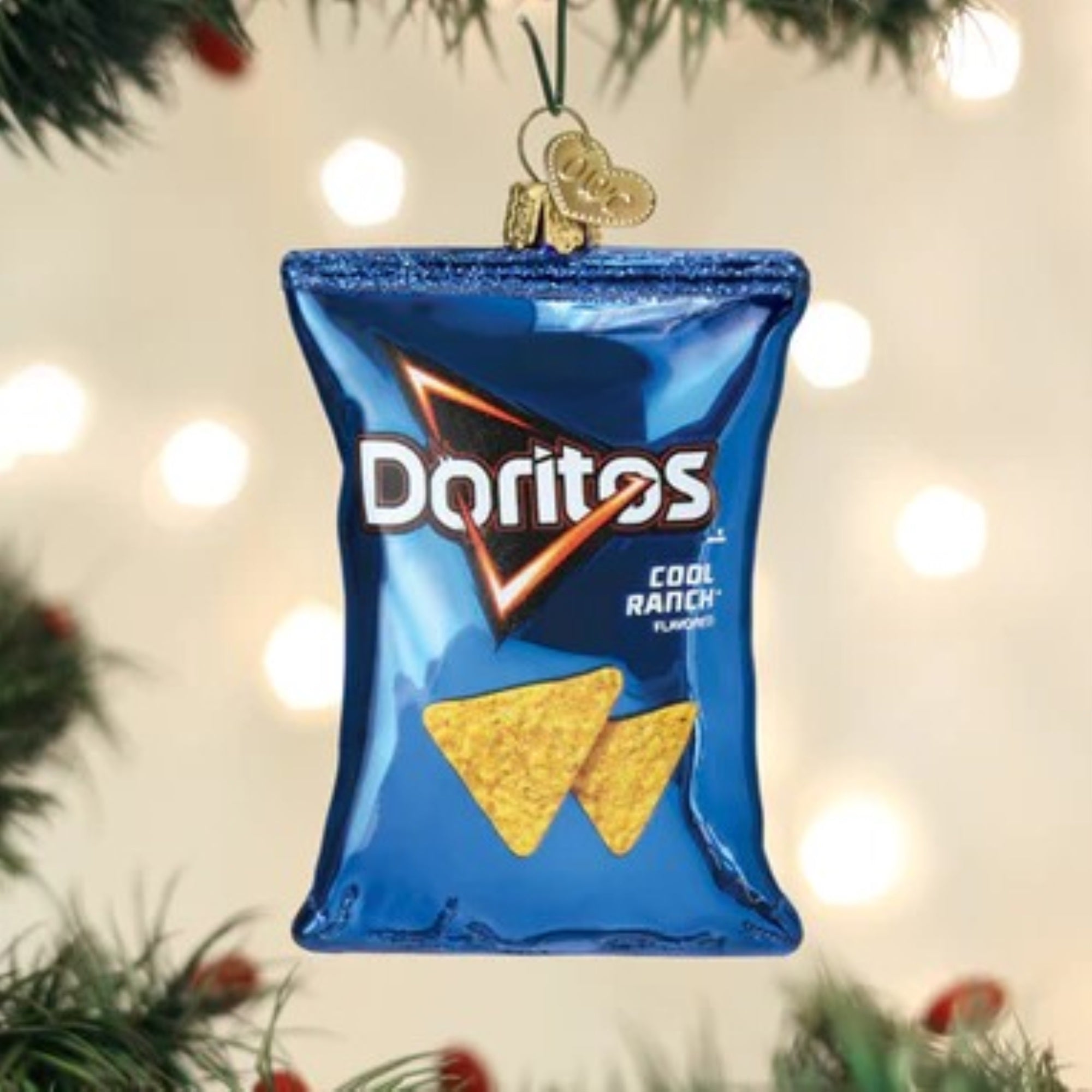 Old World Christmas Blown Glass Christmas Ornaments, Doritos Cool Ranch Chips