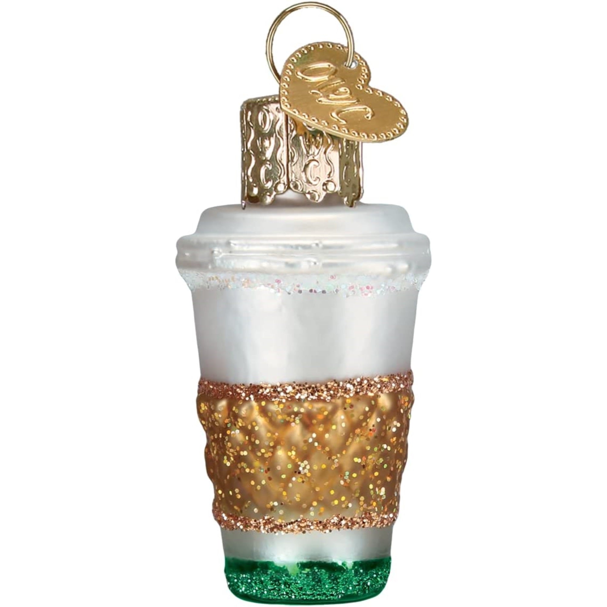 Old World Christmas Mini Blown Glass Coffee To Go Ornament, 2"