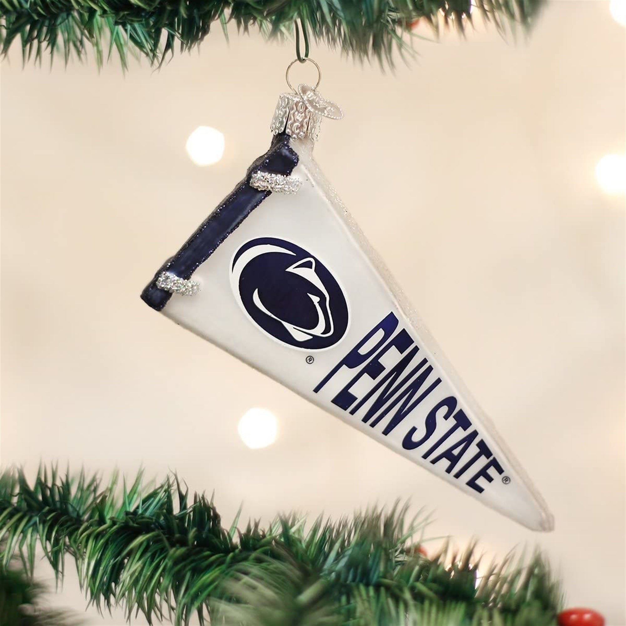 Old World Christmas Blown Glass Christmas Ornament, Penn State Nittany Lions Pennant