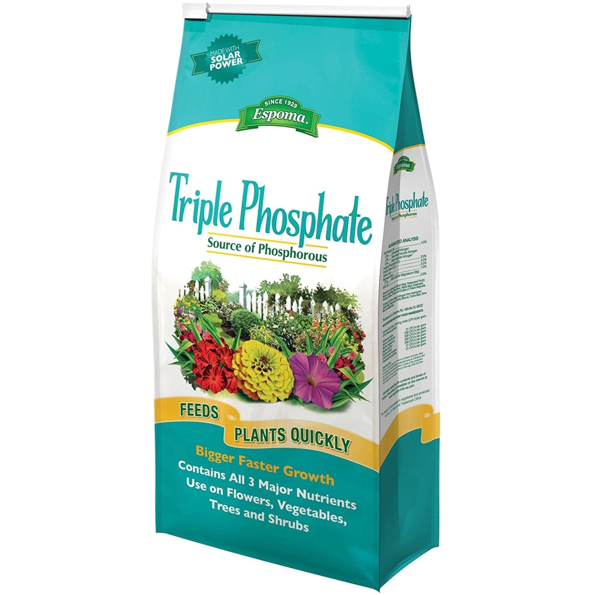 Espoma Triple Phosphate 0-45-0 Source of Phosphorous, Feeds Plants Quickly, 6.5 Lb Bag