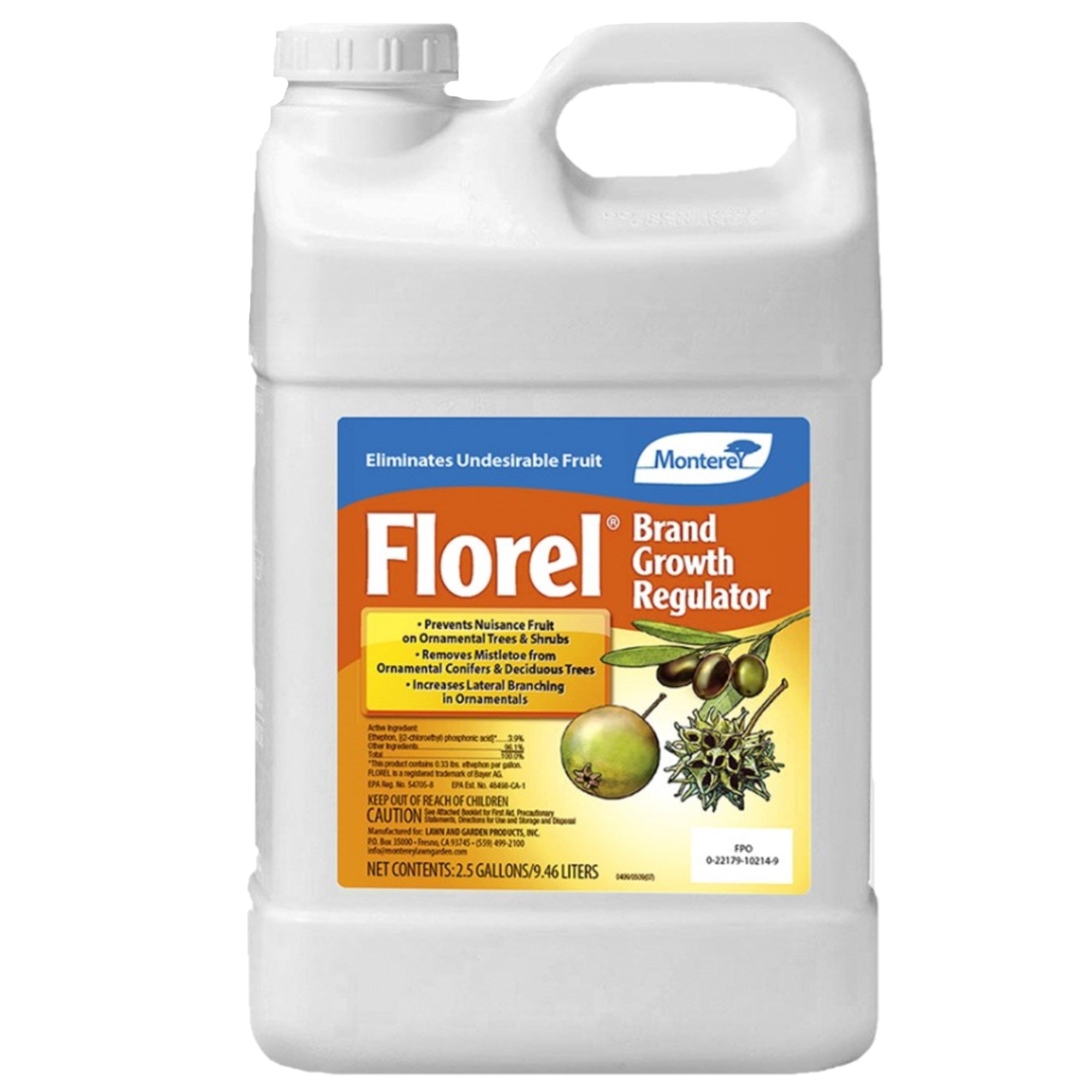 Monterey Florel Brand Plant Growth Regulator, 2.5 Gallons