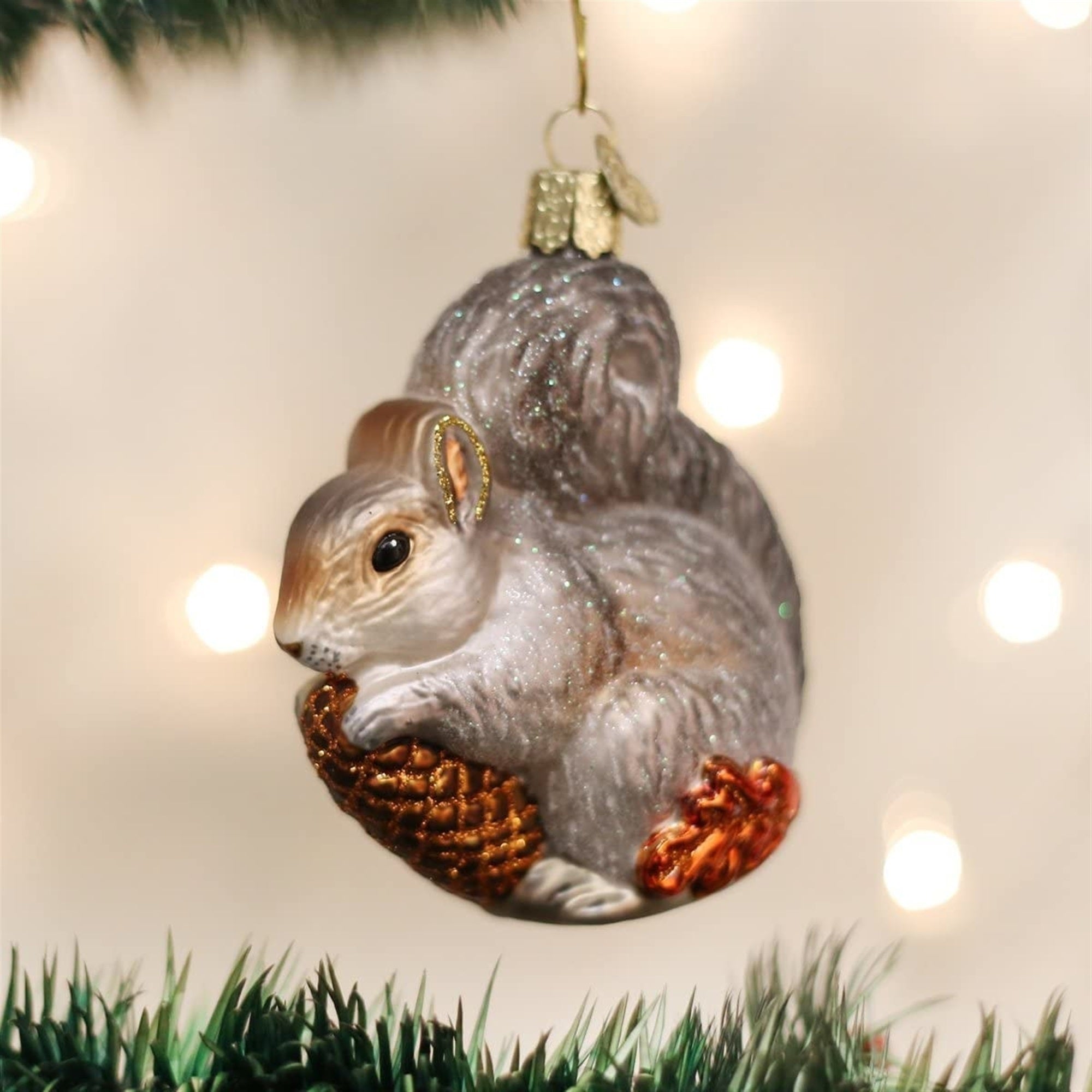 Old World Christmas Blown Glass Christmas Ornament, Hungry Squirrel